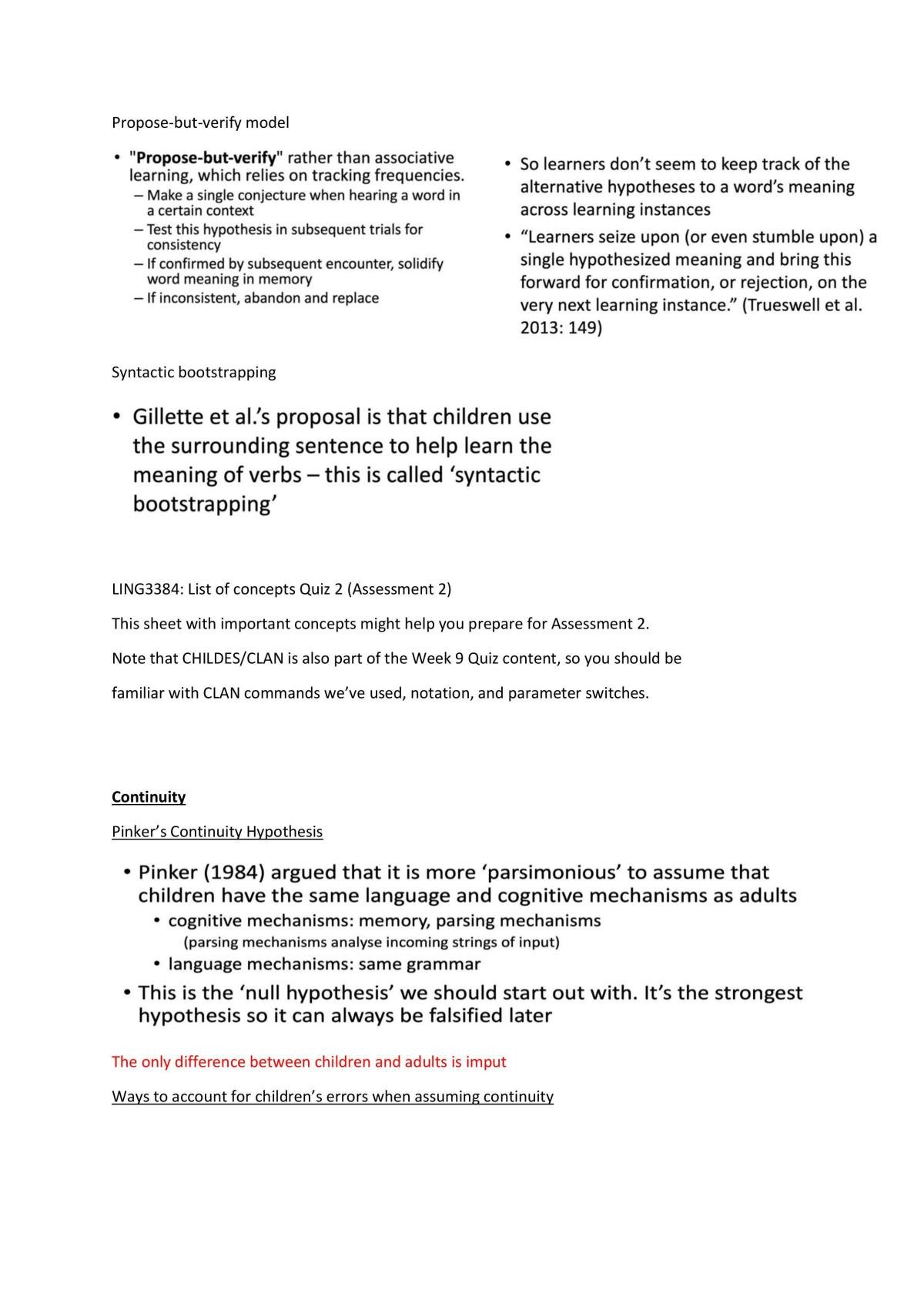 Child Language Acquisition Notes - Page 13
