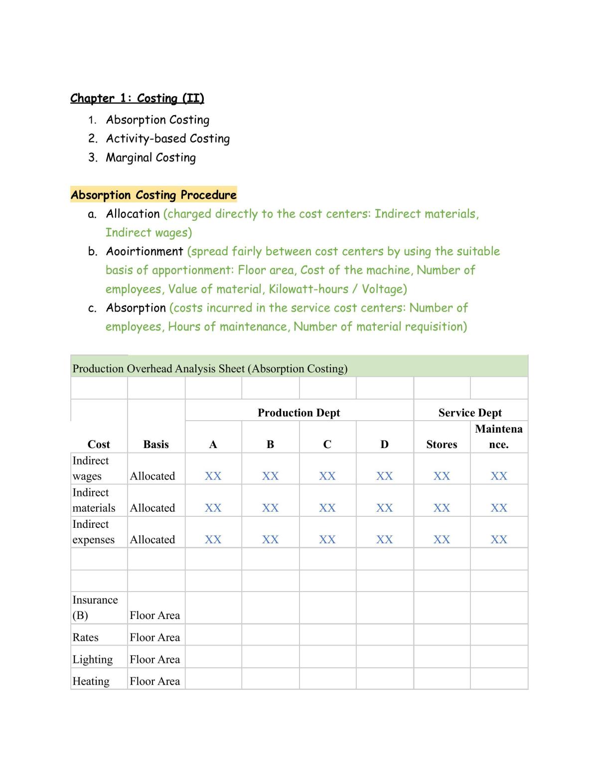 Accounting Cost Management II Notes - Page 2