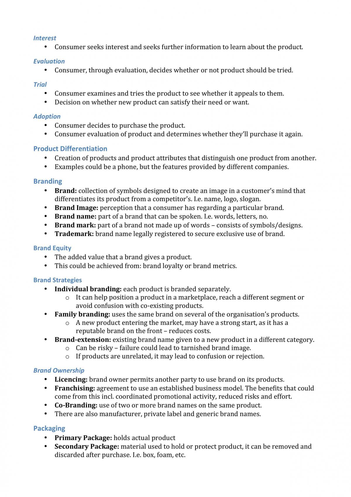 Marketing Foundations Complete Textbook Summary Notes - Page 17