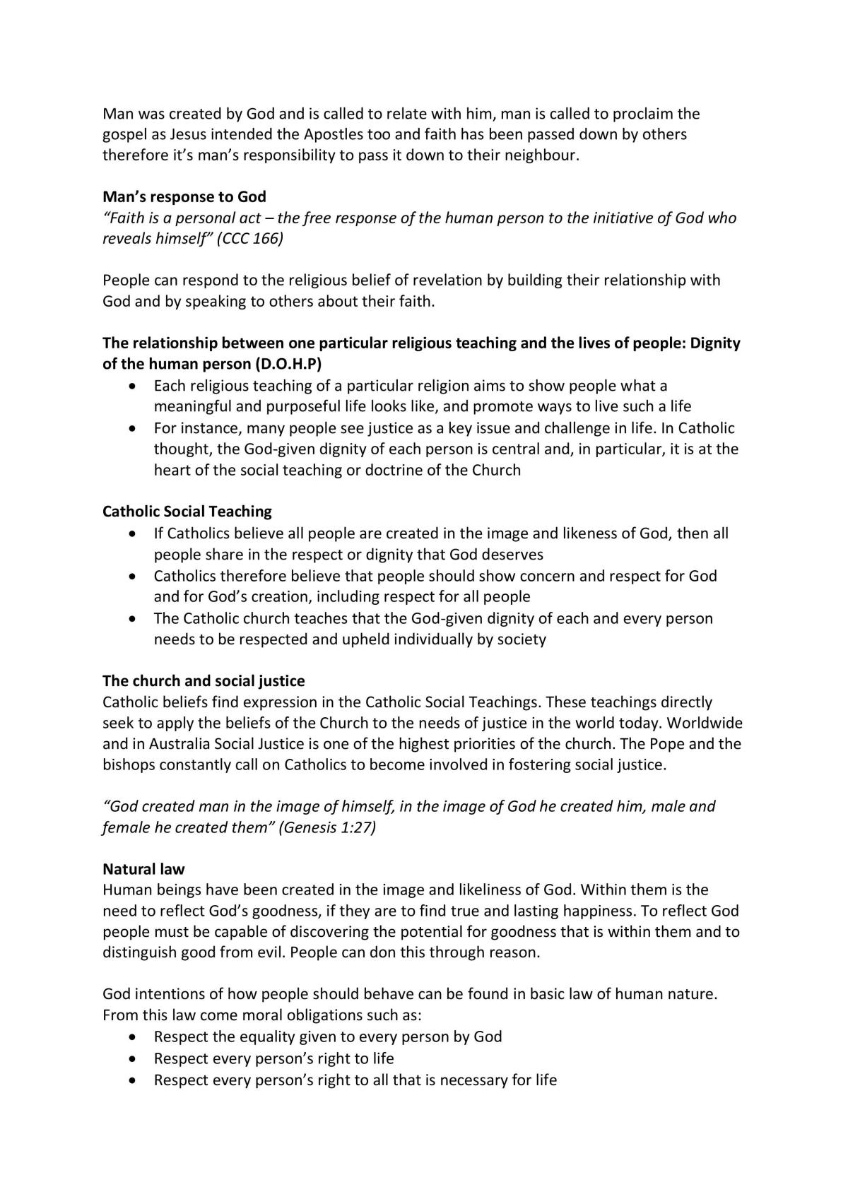 S2 Exam Revision (Catholicism) YR 11 - Page 12