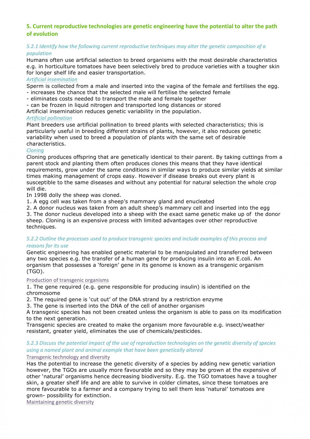 Complete Biology Notes (Genetics for elective) - Page 23