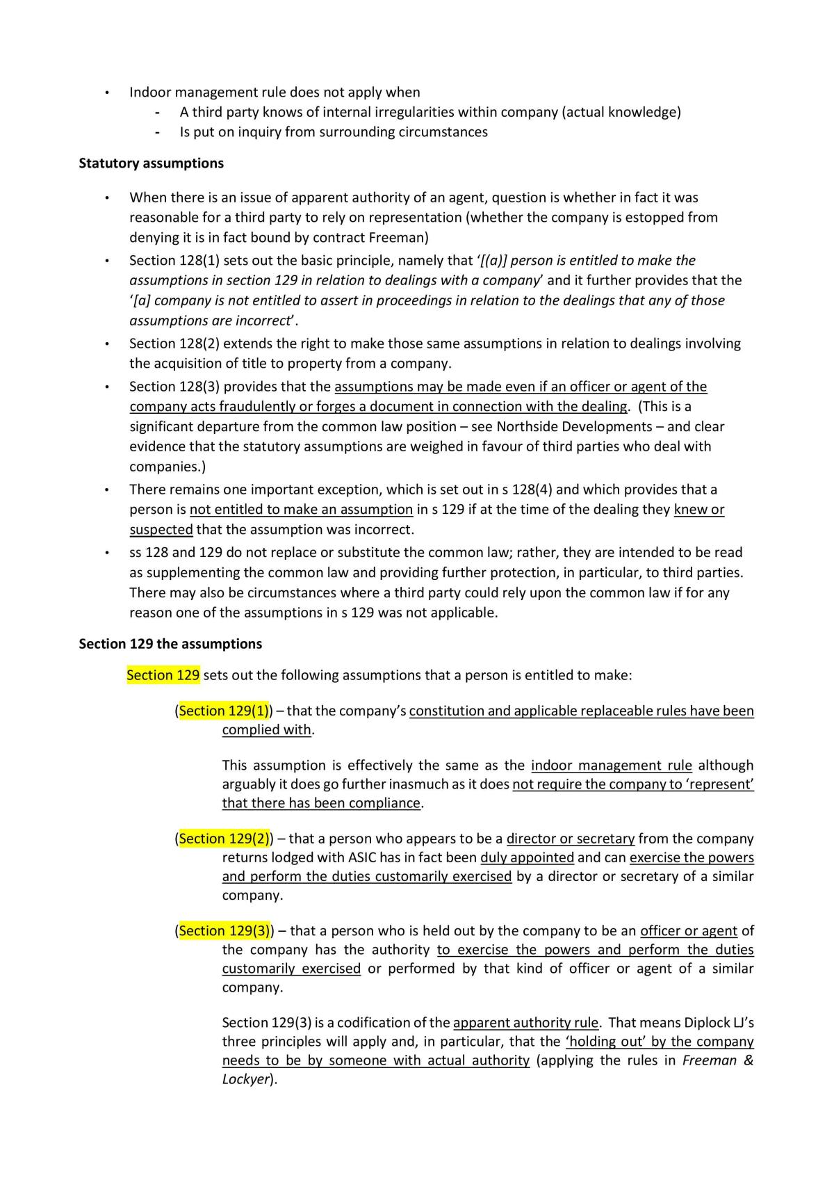 Corporations and Partnerships - Study Notes - Page 10