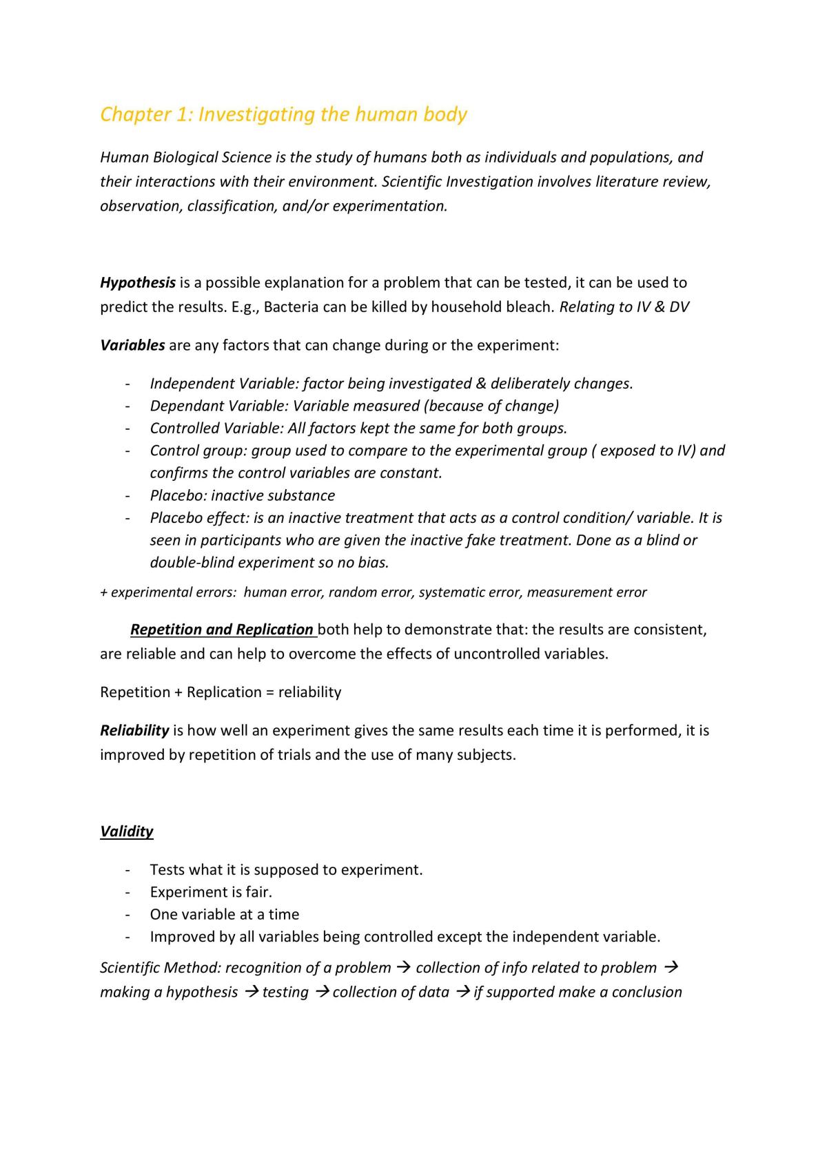 WACE Hum Bio Notes Unit 3 - Page 2