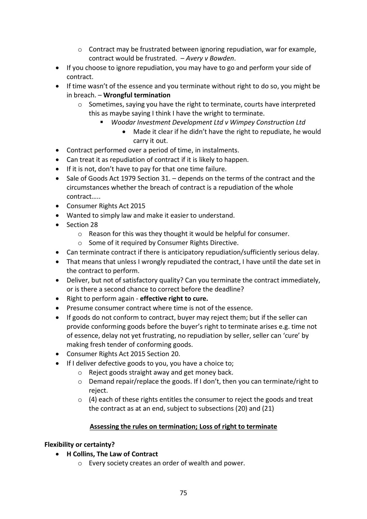 Contract Law Study Notes - Page 75
