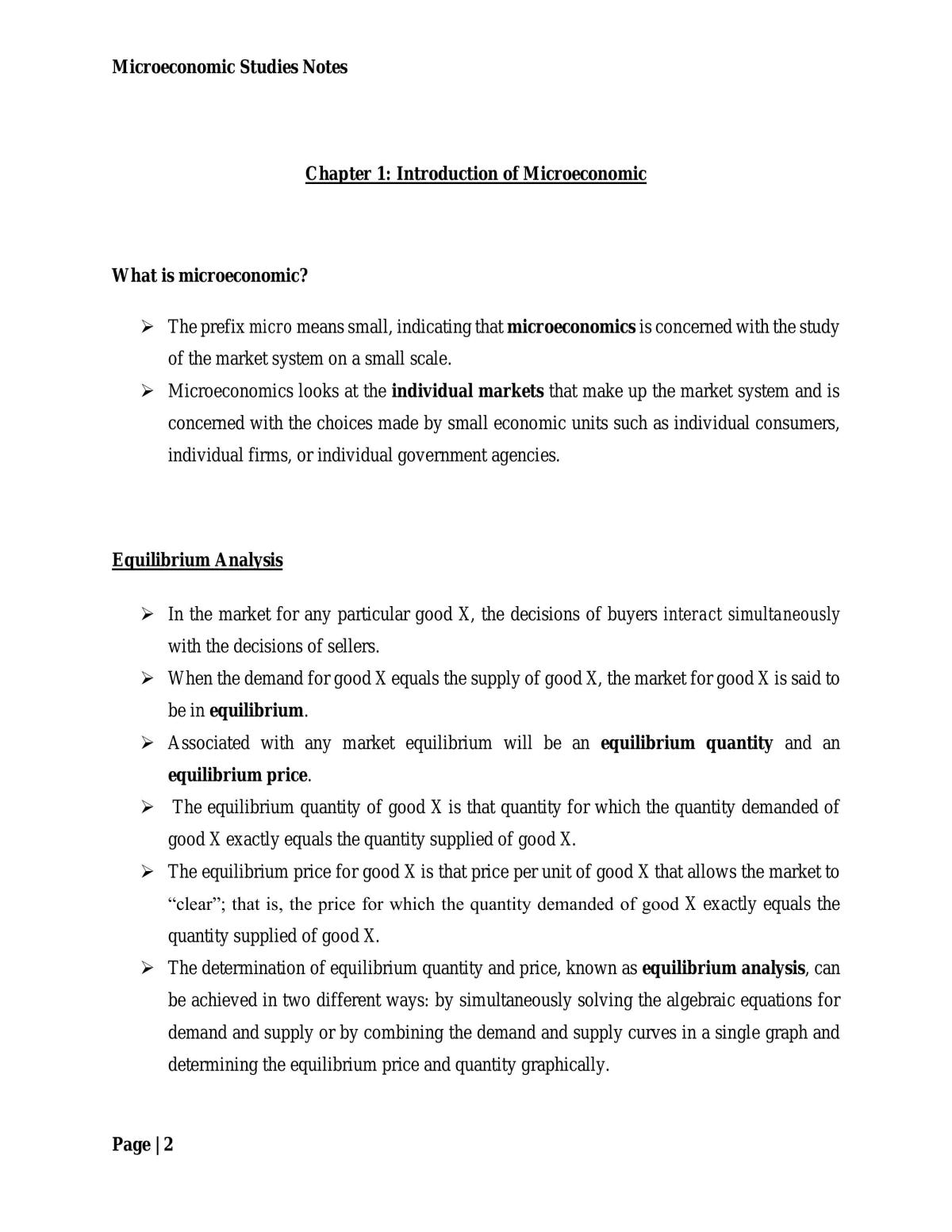 Microeconomic Studies Notes - Page 2