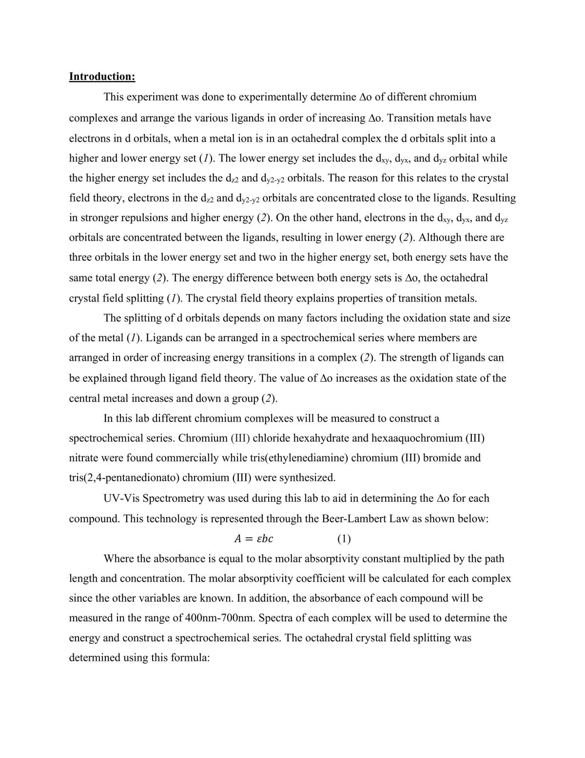 Lab 4 octahedral field - Page 2