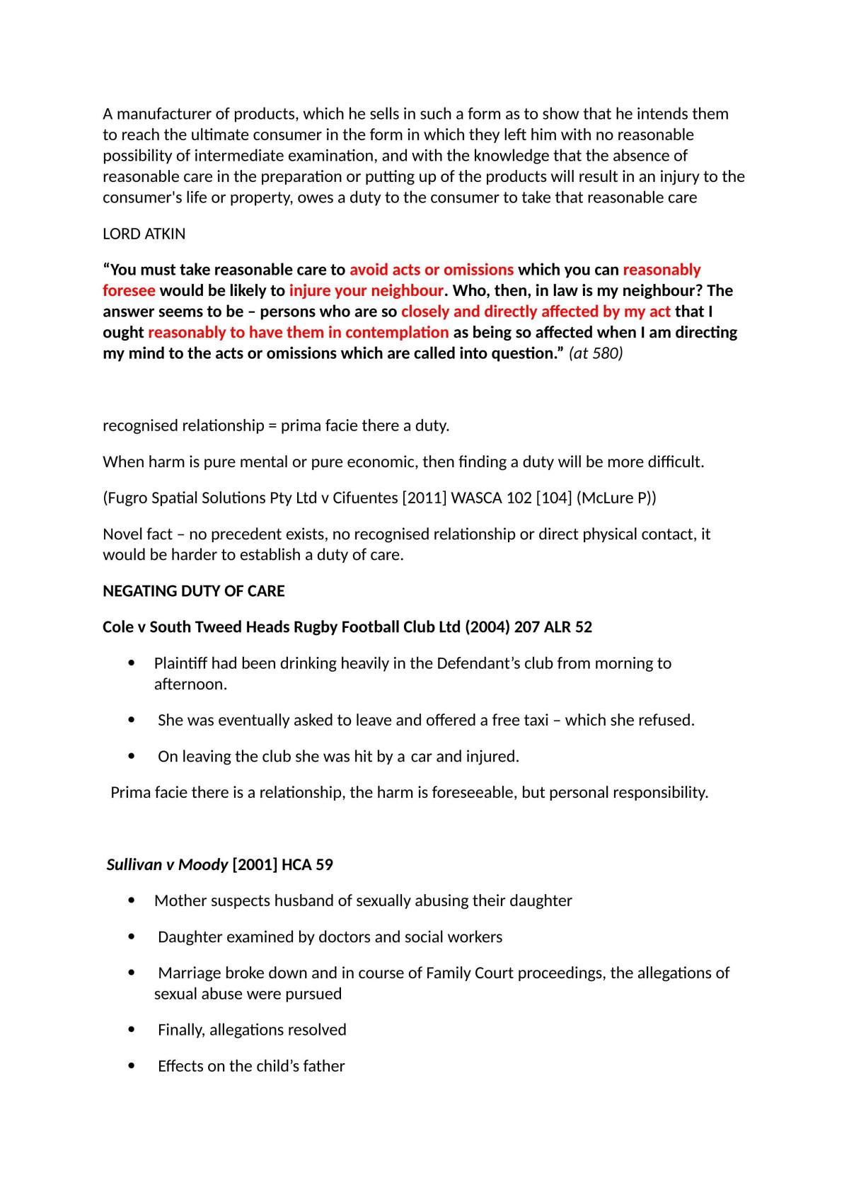 Torts Notes - Page 25