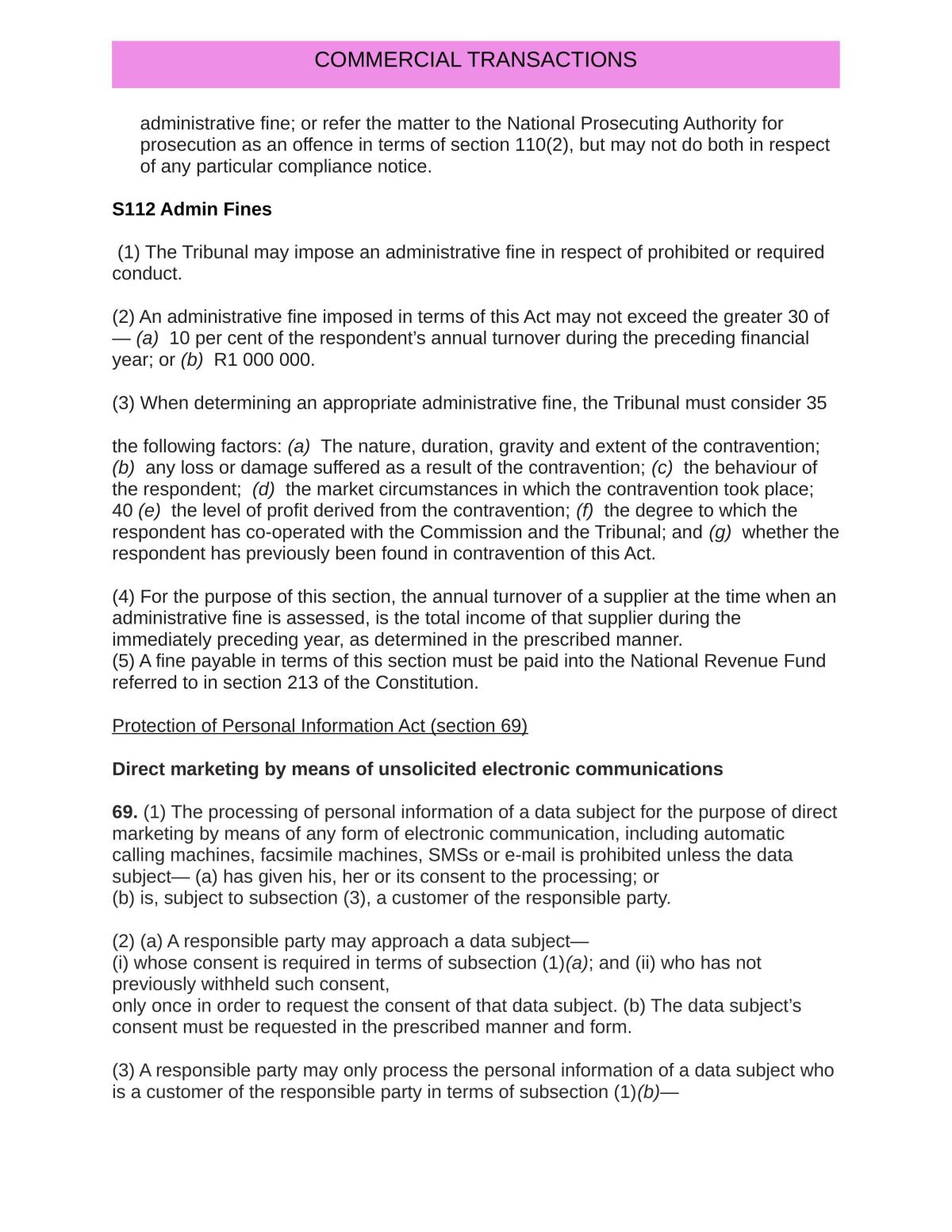 Commercial Transactions Notes - Page 29