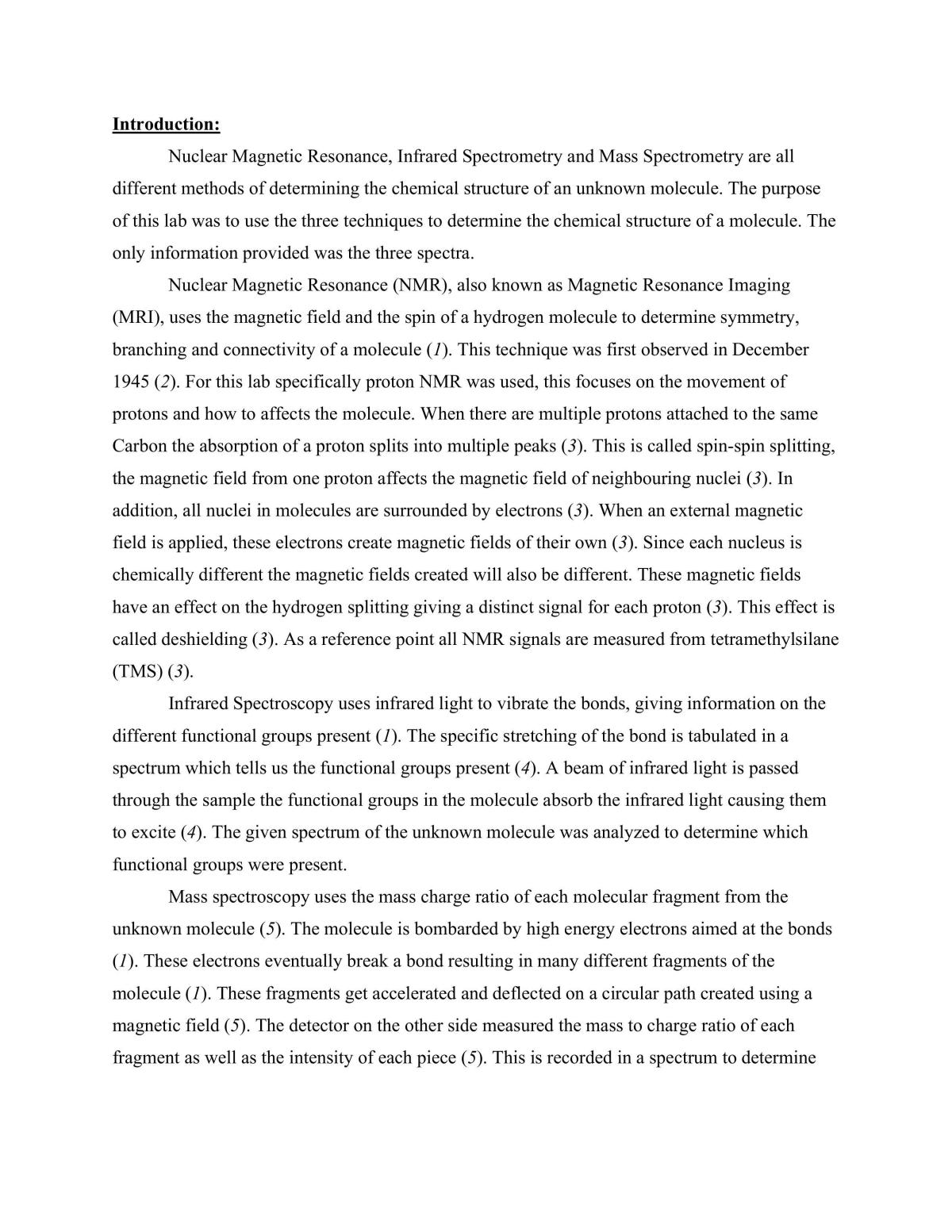 Lab 10 Determining the Structure of a Molecule - Page 2