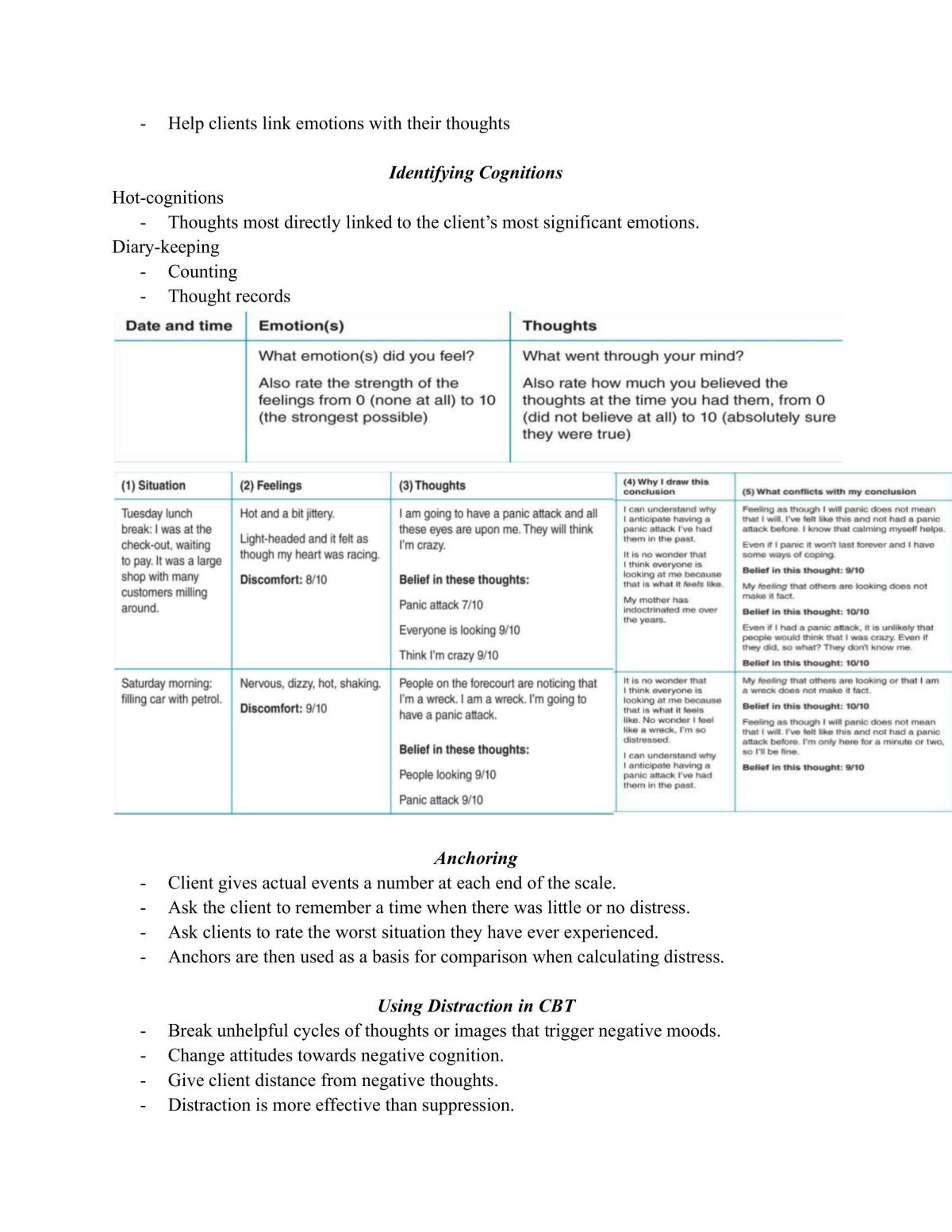 COU200 Cognitive Behavioural Therapy: Skills and Applications Complete Course Notes - Page 25