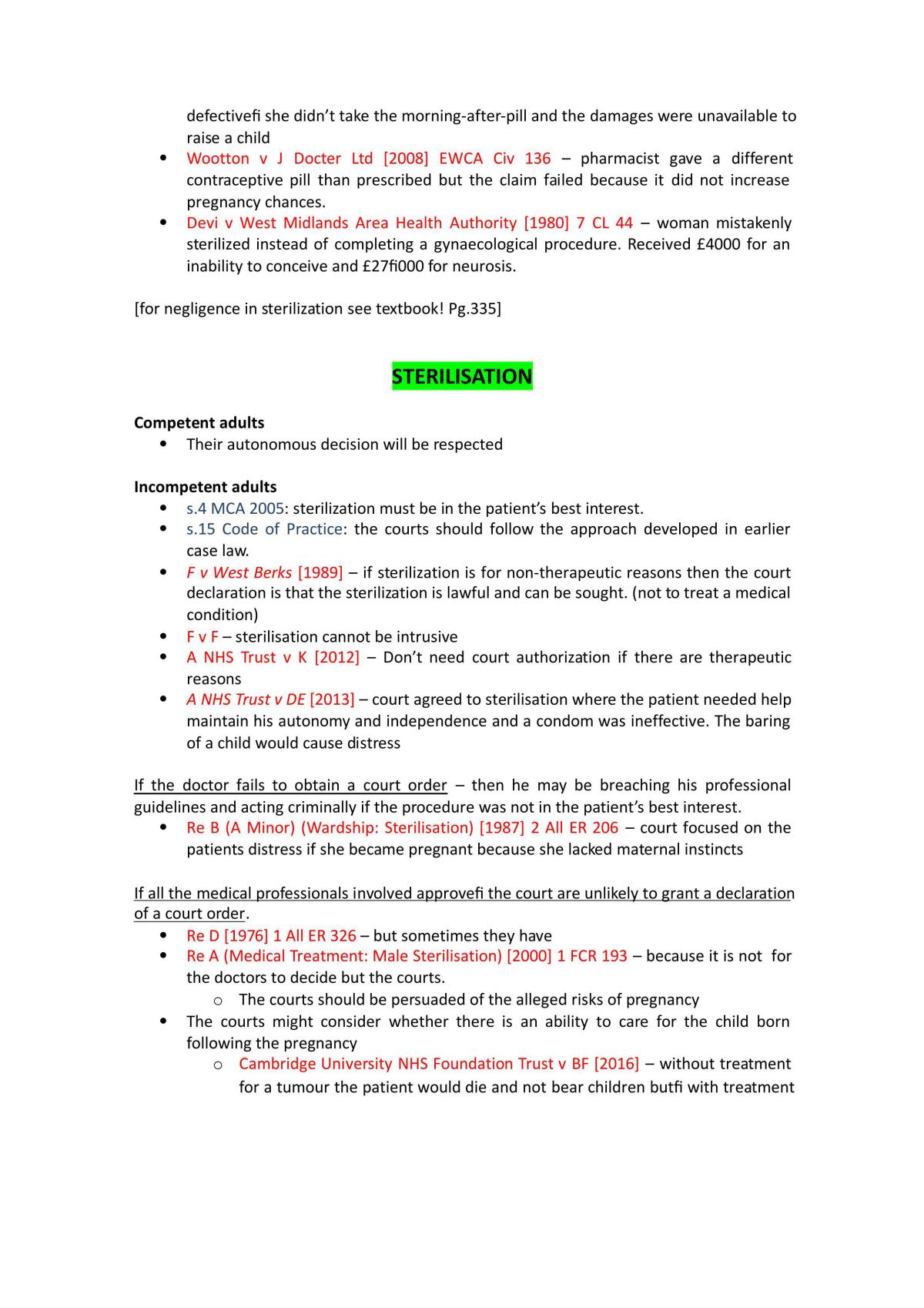 Medical Law I Course Notes - Page 28