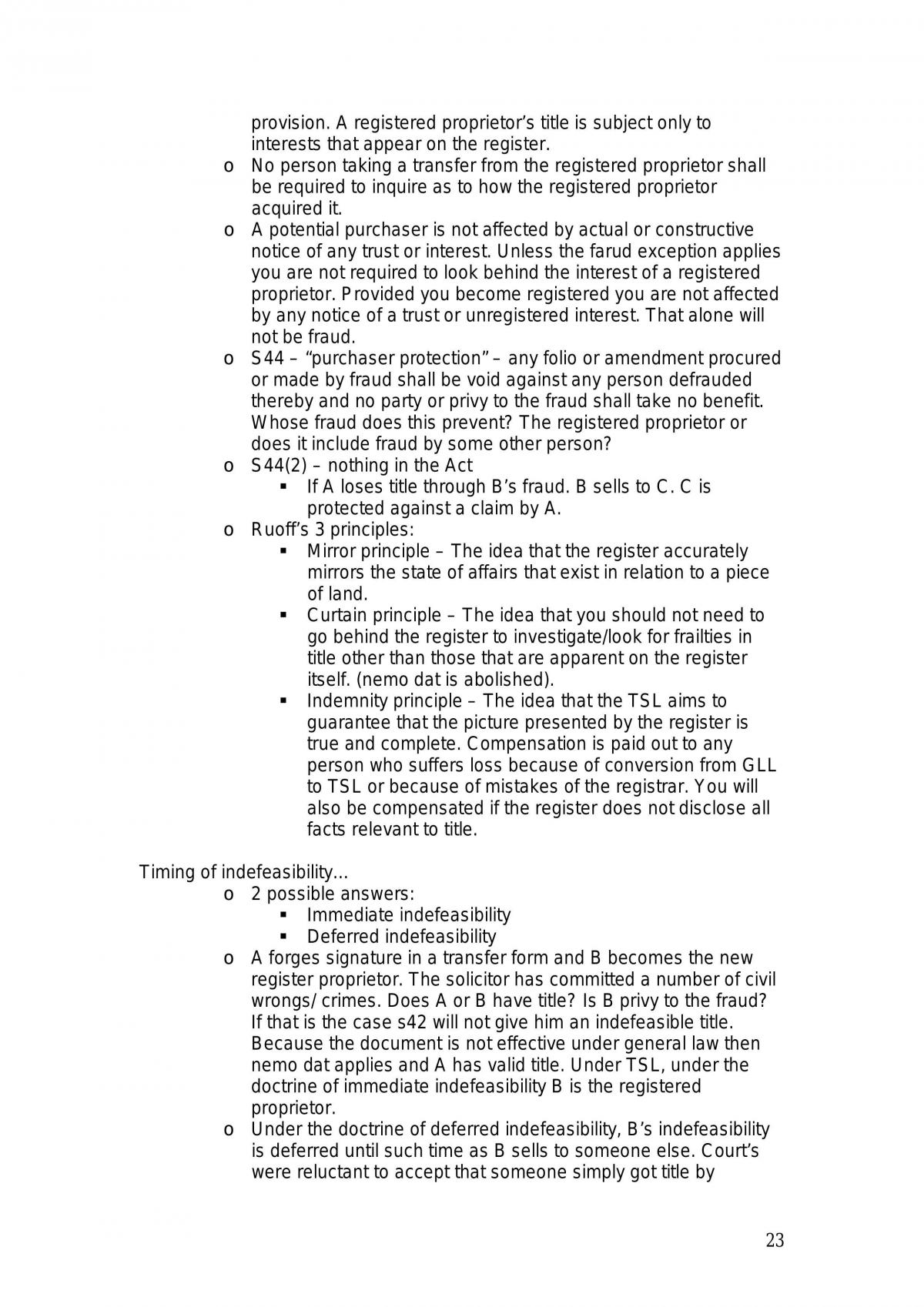 Rough Notes - Prop B. Indefeasibility Etc. - Page 23