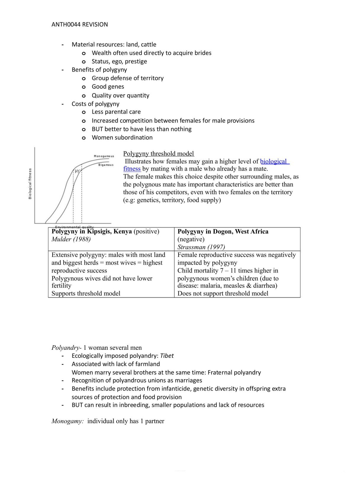 Human Behavioural Ecology Lecture Notes - Page 16
