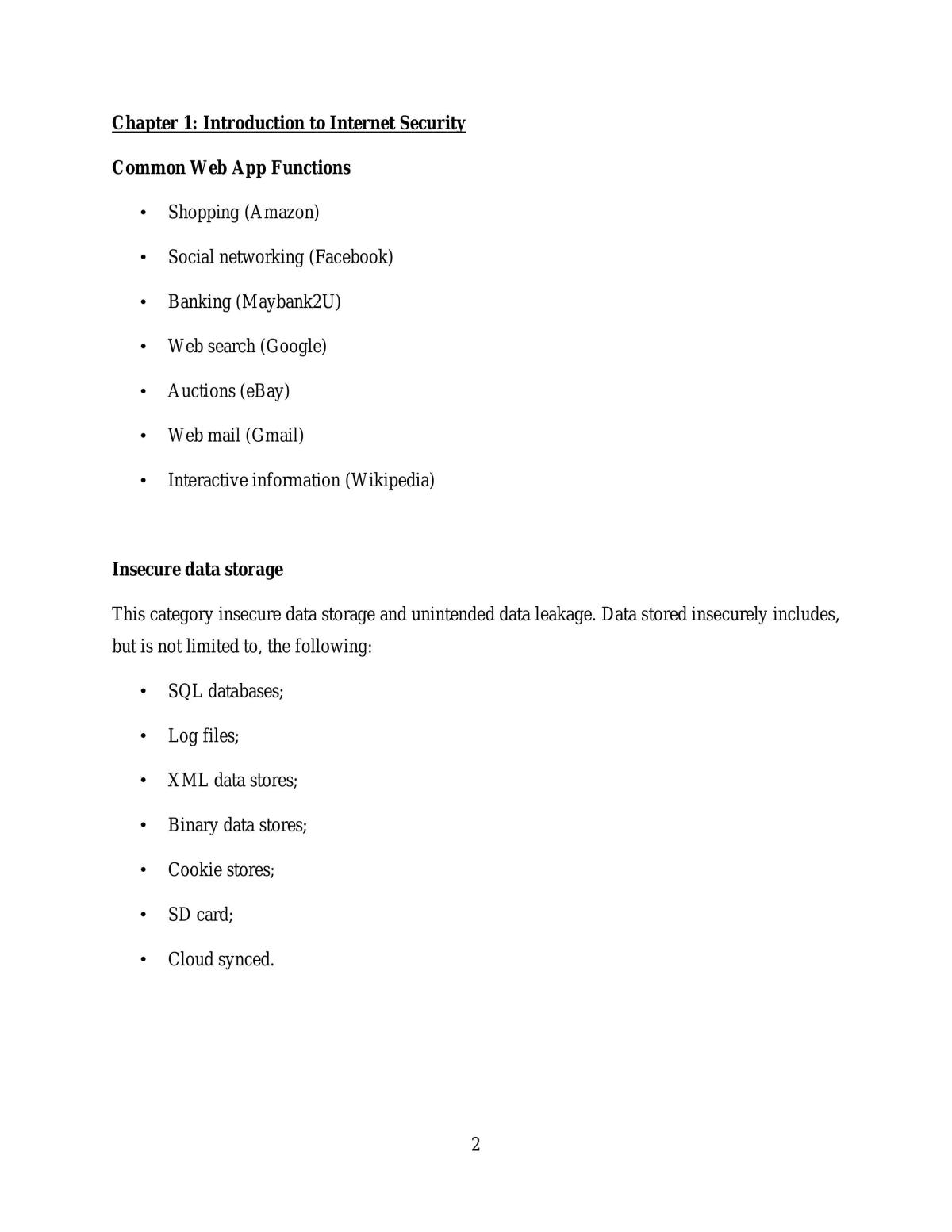 Web Security - Page 2