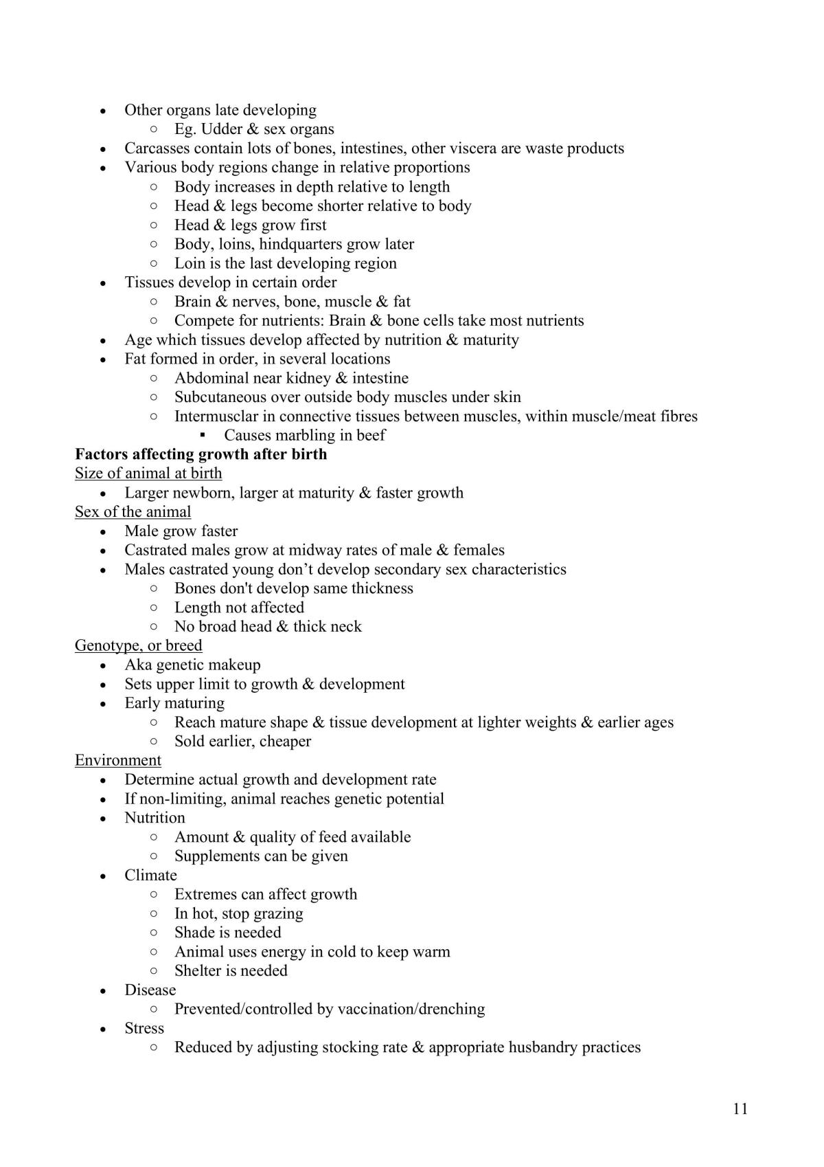 Agriculture - Animal Production Notes | Agriculture - Year 11 HSC ...