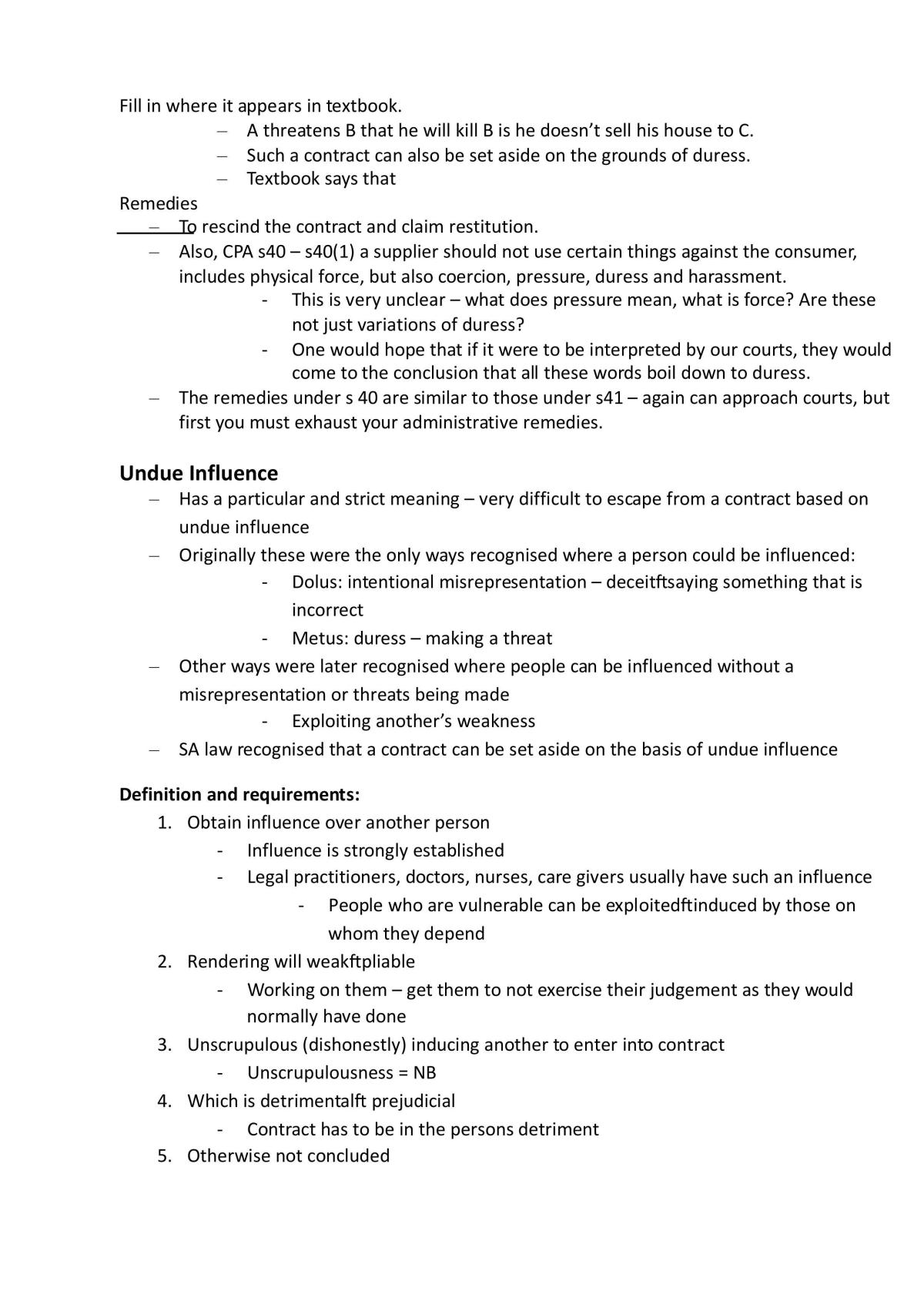 Law of Contract Course Notes - Page 100