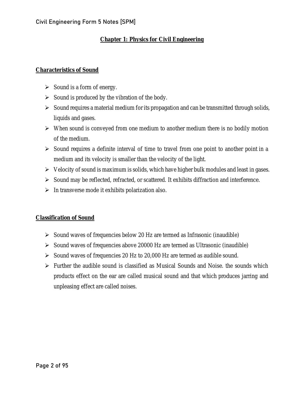 Civil Engineering Form 5 Studies Notes  - Page 2