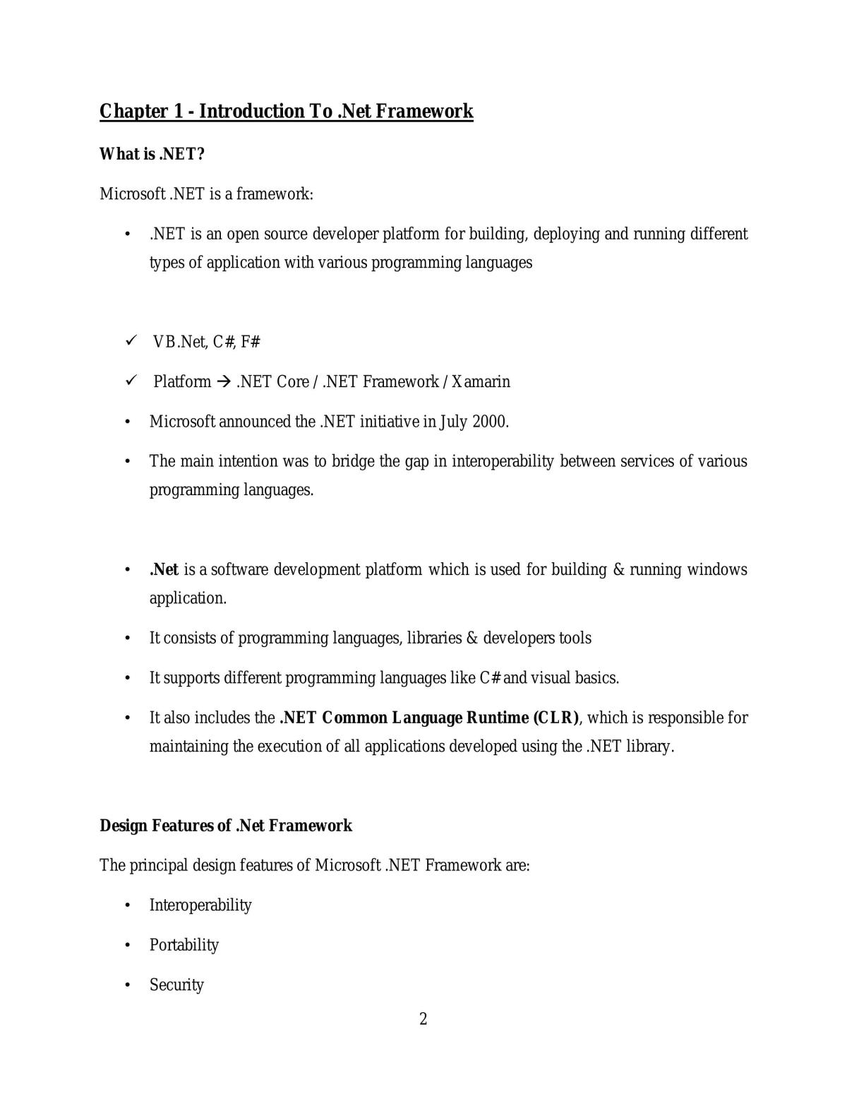 Dotnet Complete Study Notes - Page 2