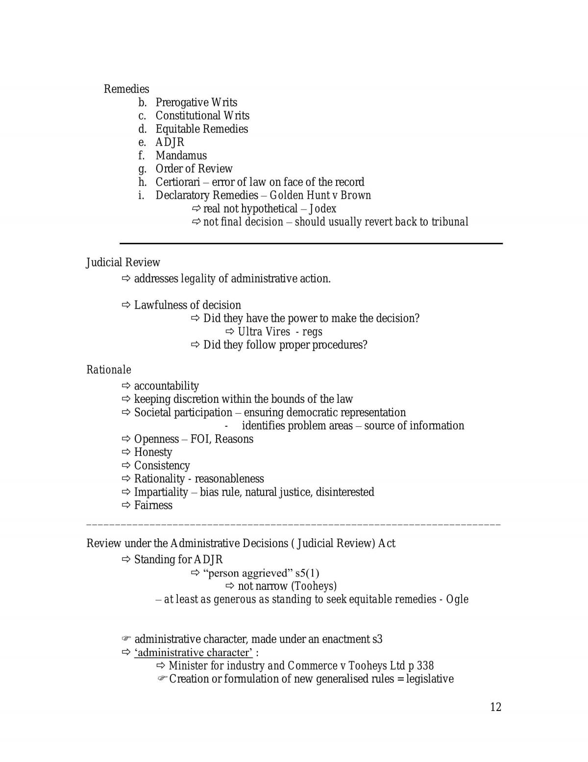 Notes for Admin Law - Page 12