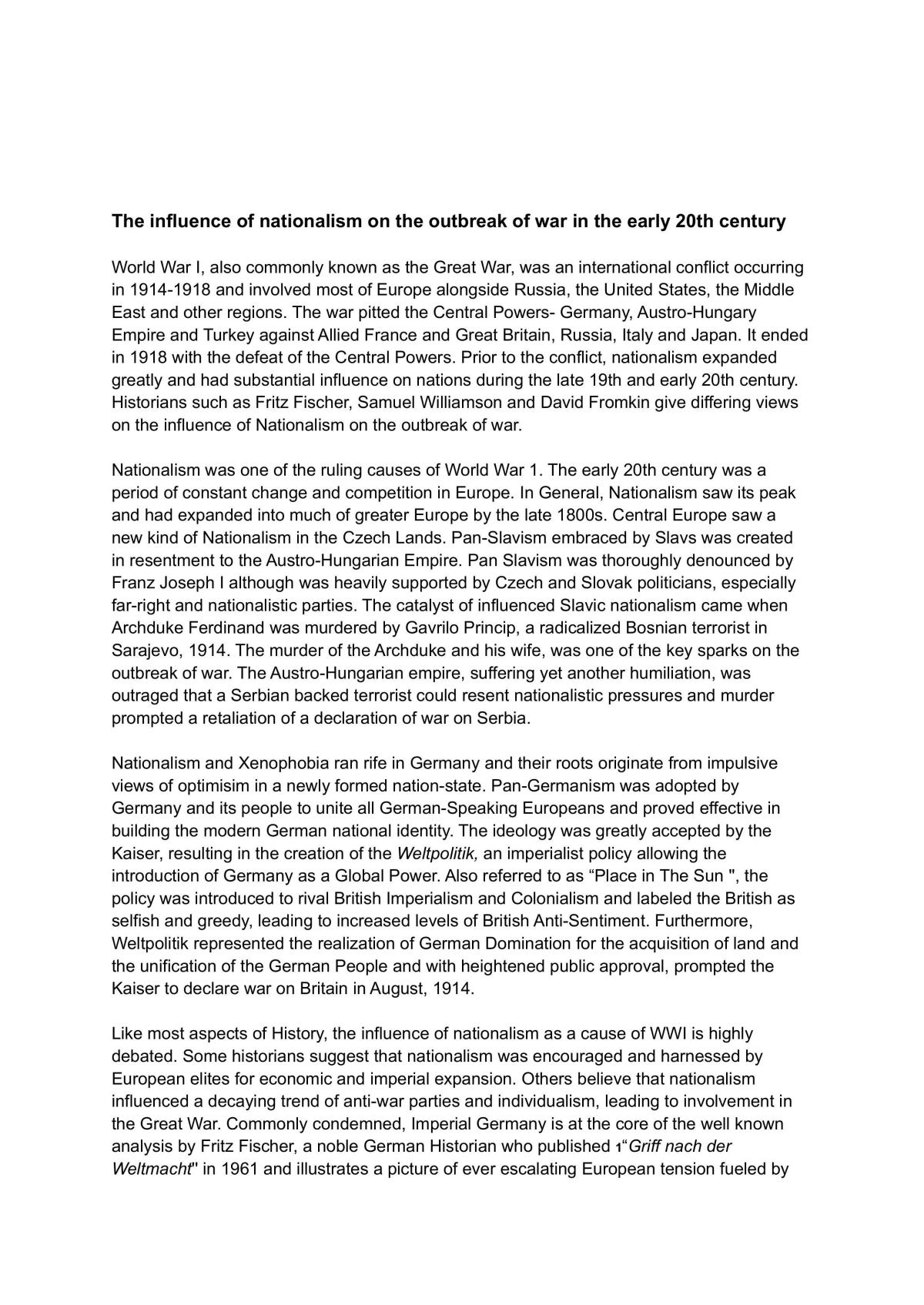 Shaping of the Modern World- WWI- Historical Context preluding to the conflict - Page 2