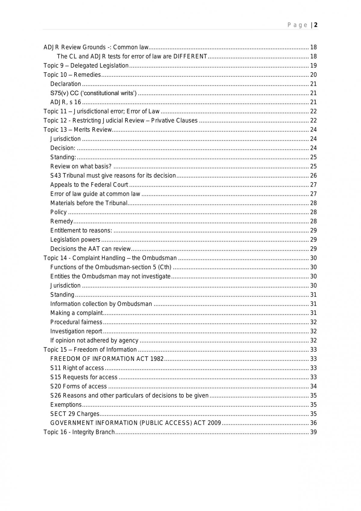 Admin law subject notes - Page 2