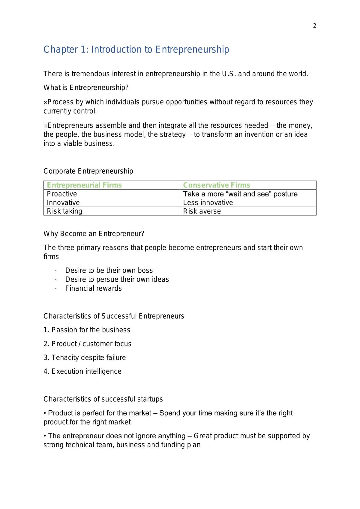 Entrepreneurship Notes - Page 2