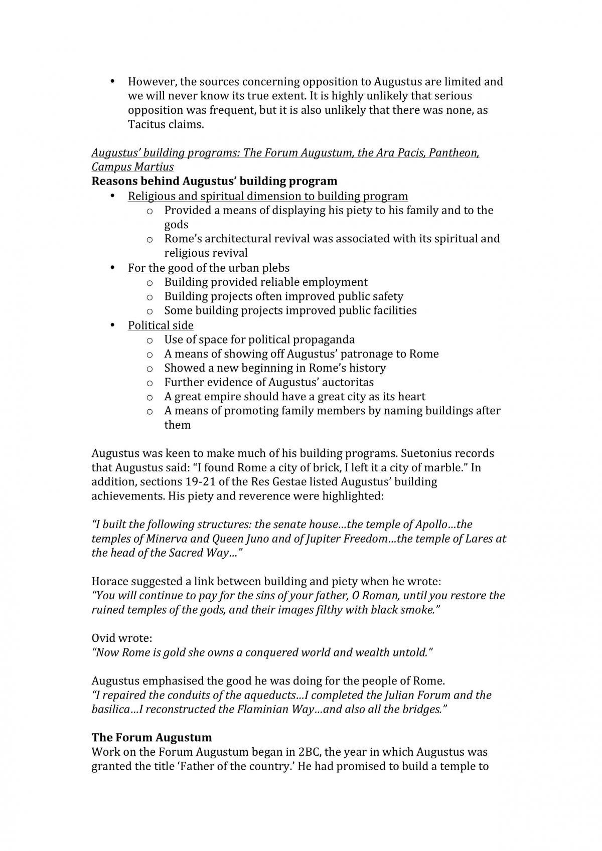 Augustan Age - Band 6 Summary Notes - Page 33