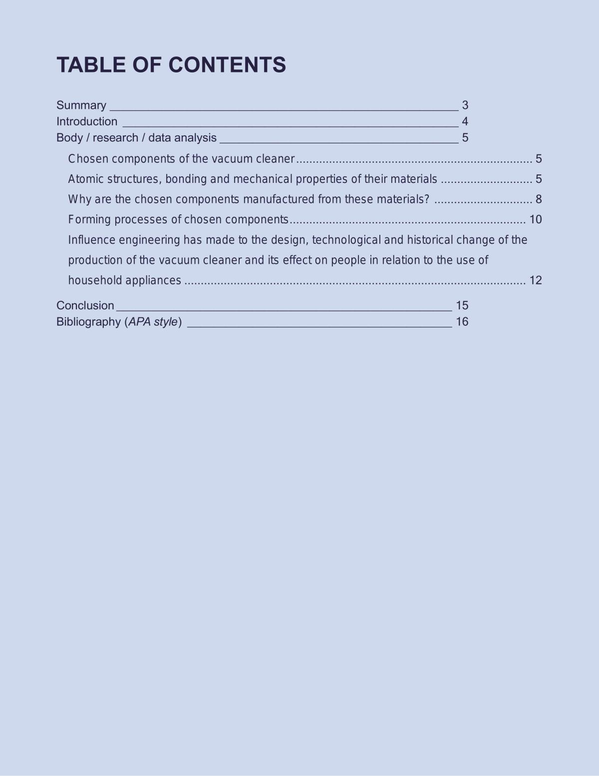Yr 11 Engineering Report - The Vacuum Clear - Page 2