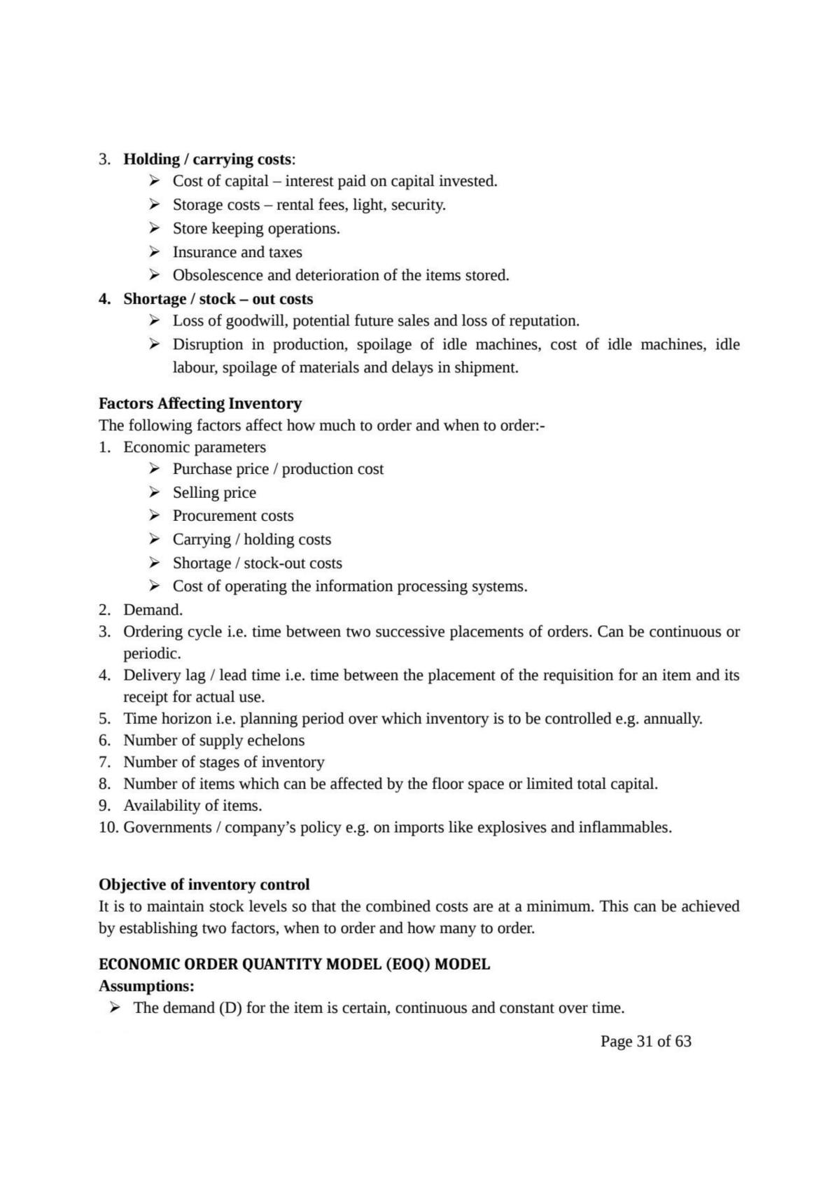 Quantitative Techniques Notes - Page 31