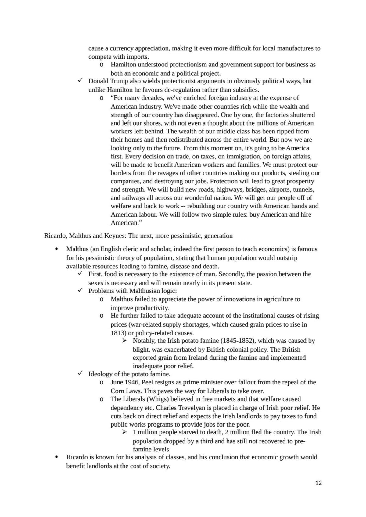 History of Economic Thoughts Notes - Page 12