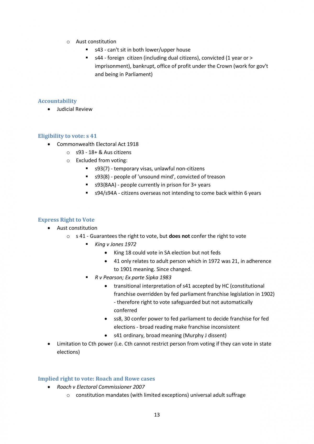 Principles of Public Law Exam Notes - Page 13