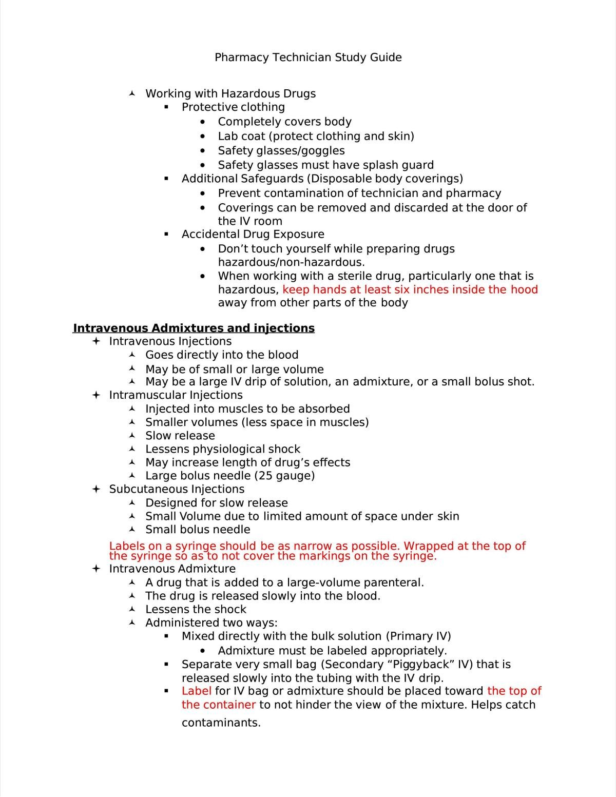 Pharmacy Technician Study Notes - Page 15