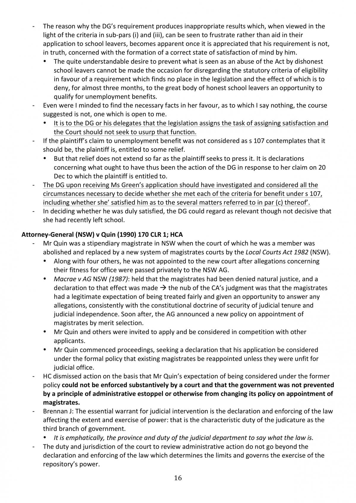 Administrative law study notes - Page 16