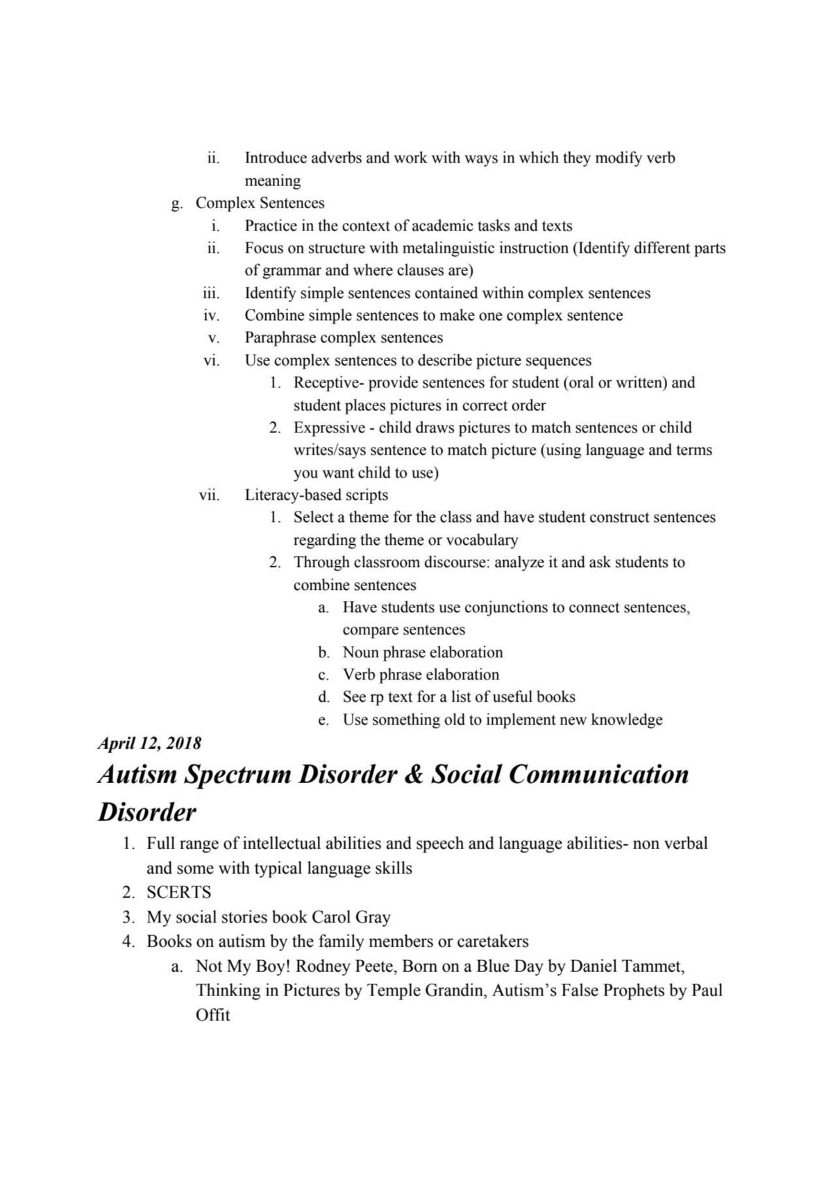 Child Language Disorders Notes - Page 25