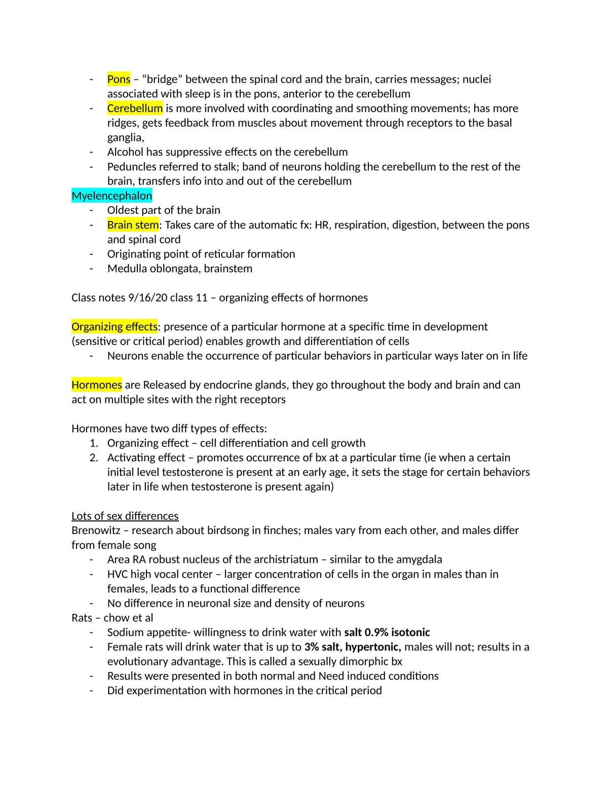 Behavioural Neuroscience Notes - Page 15