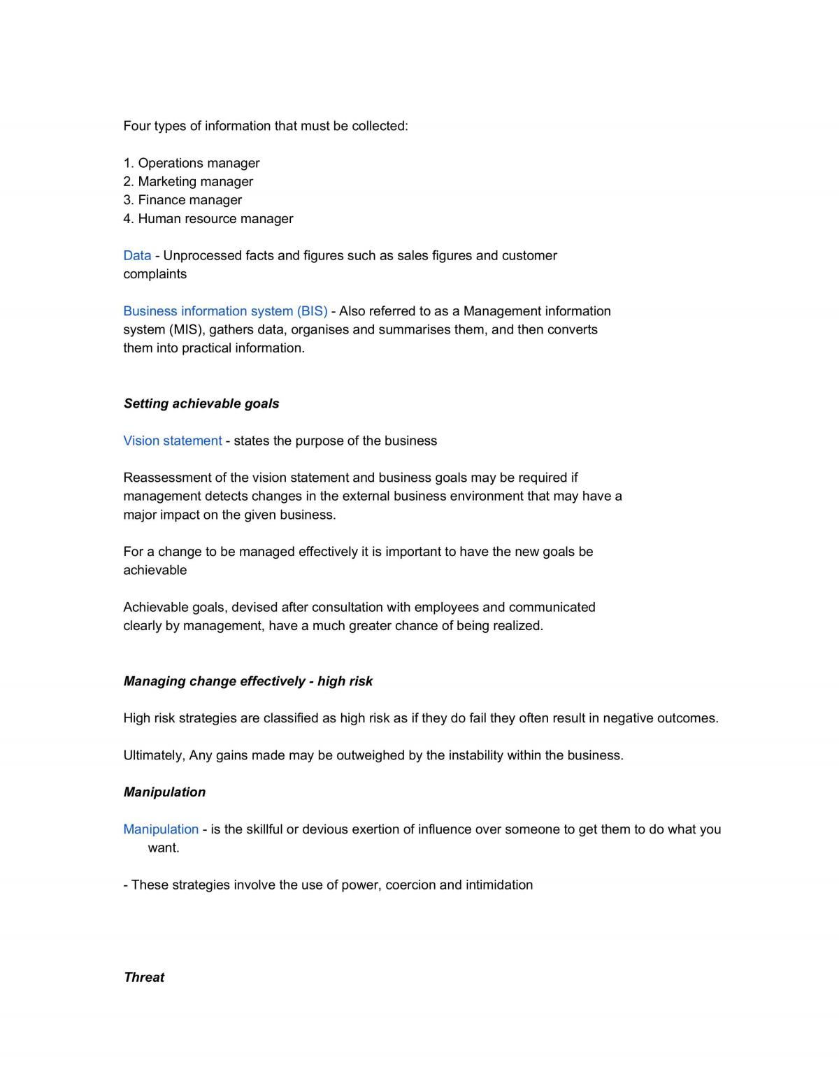(Preliminary) Business Studies complete study notes - Page 15