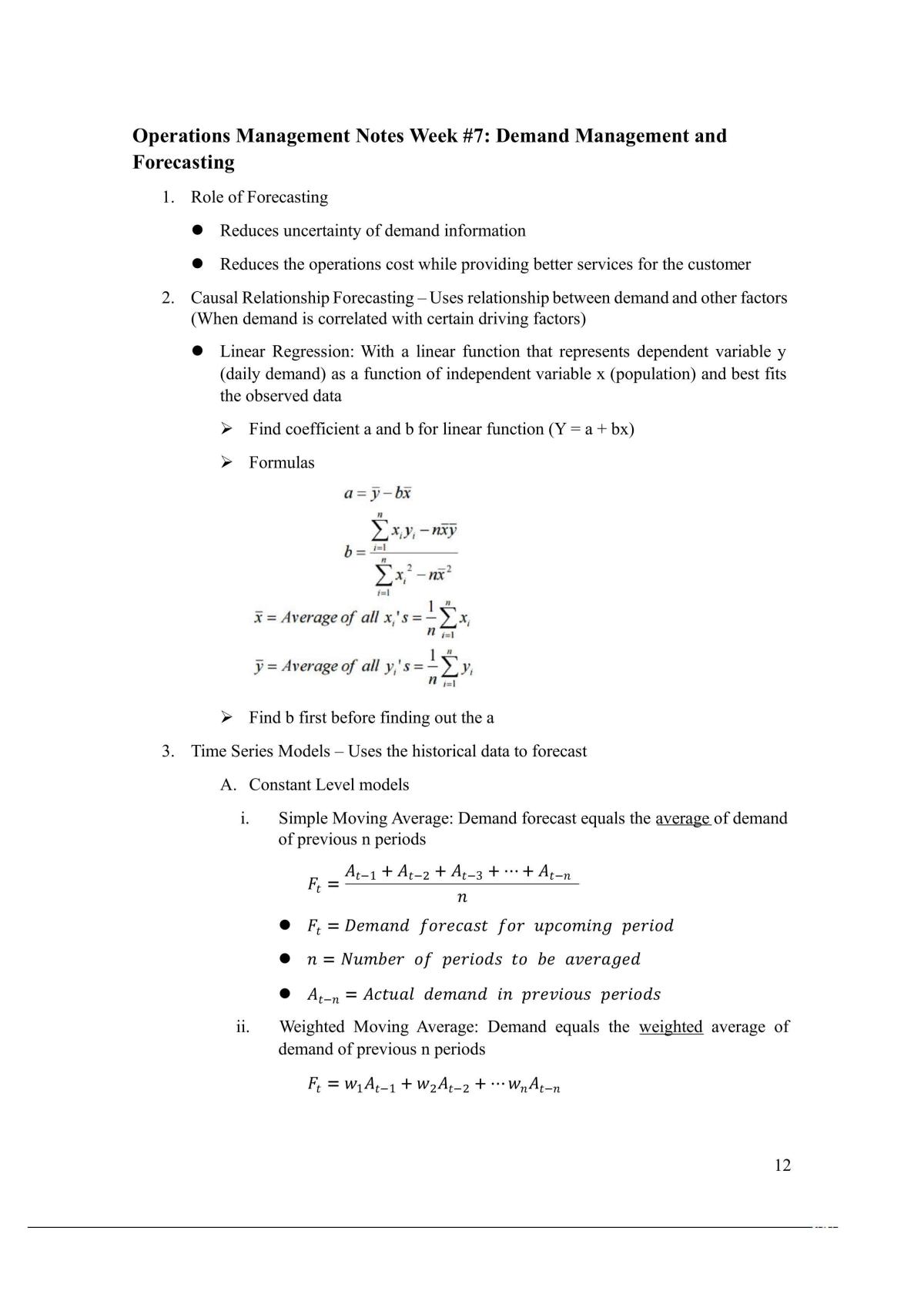 Operations Management Notes - Page 12