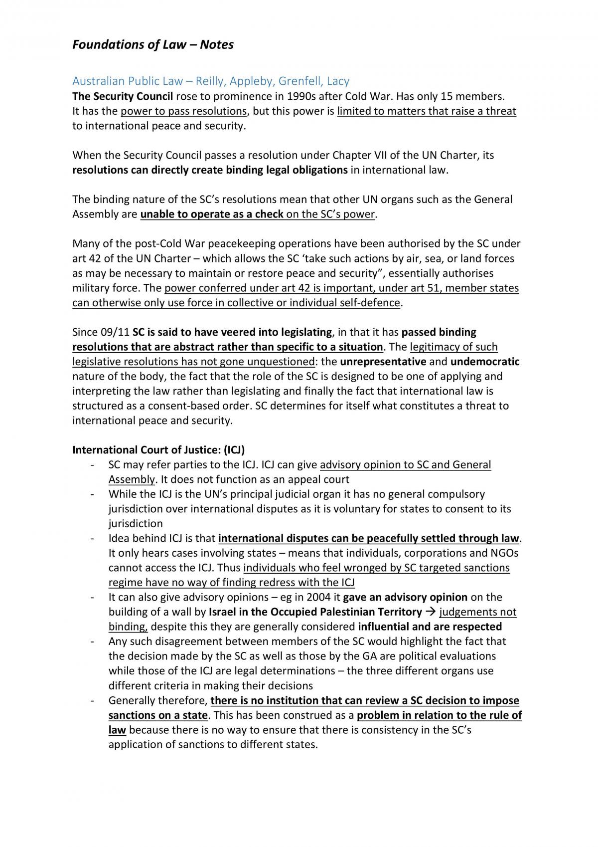 Foundations of Law Exam Revision Notes - Page 20