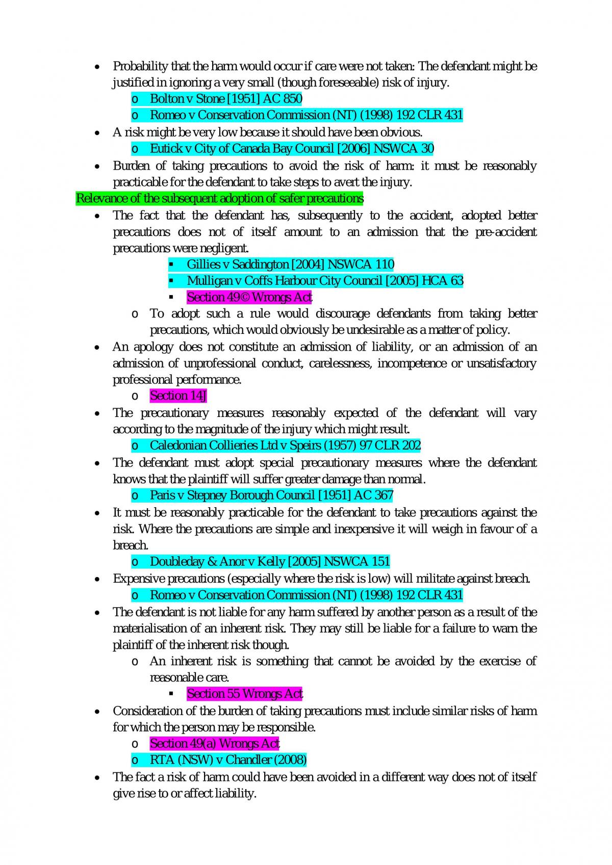 Notes for Torts - Page 25