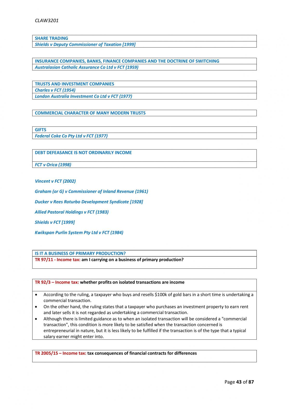 CLAW 3201 Final Exam notes - Page 43