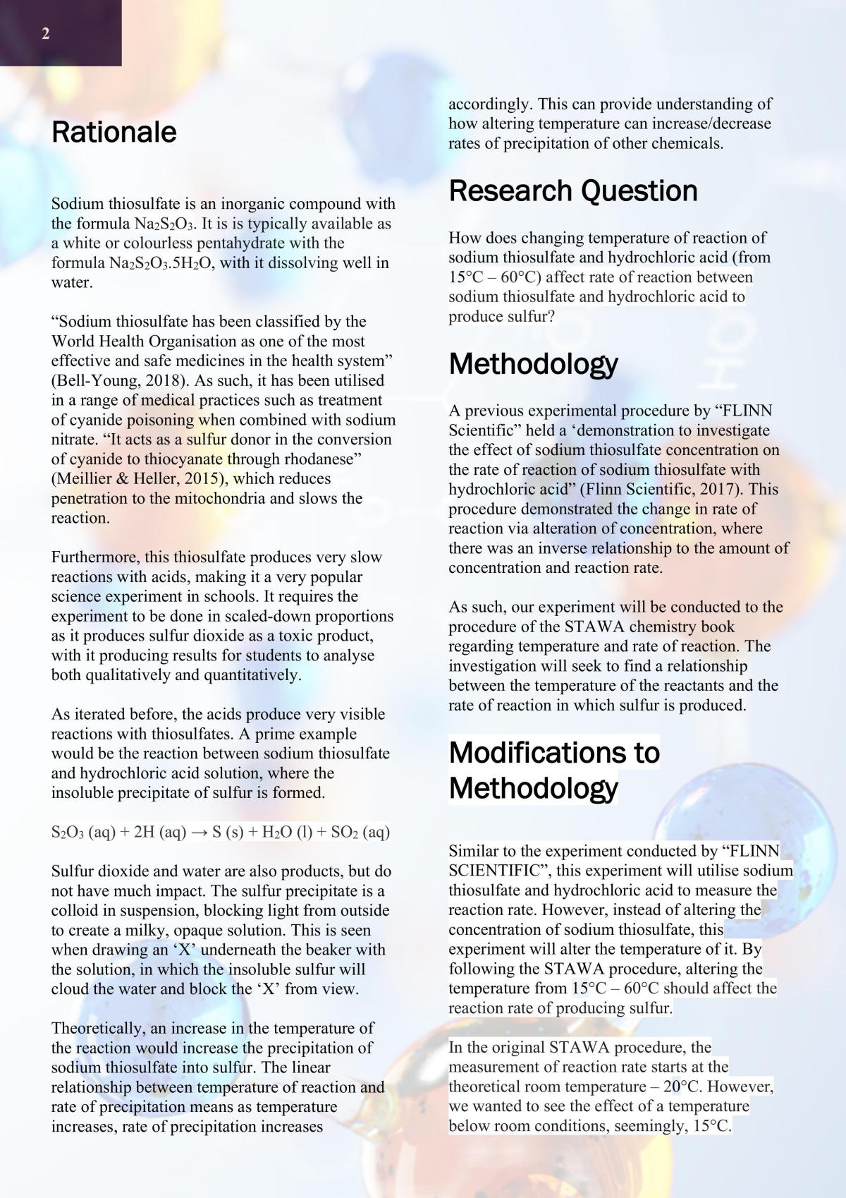 Effects of Temperature on Rate of Precipitation - Page 2