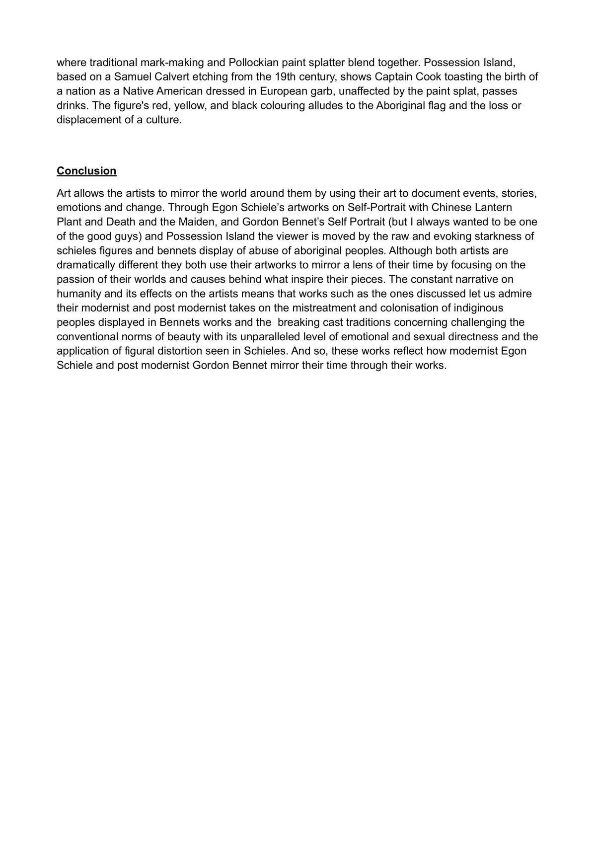 Egon Shiele/ Godon Bennet Case Study  - Page 6