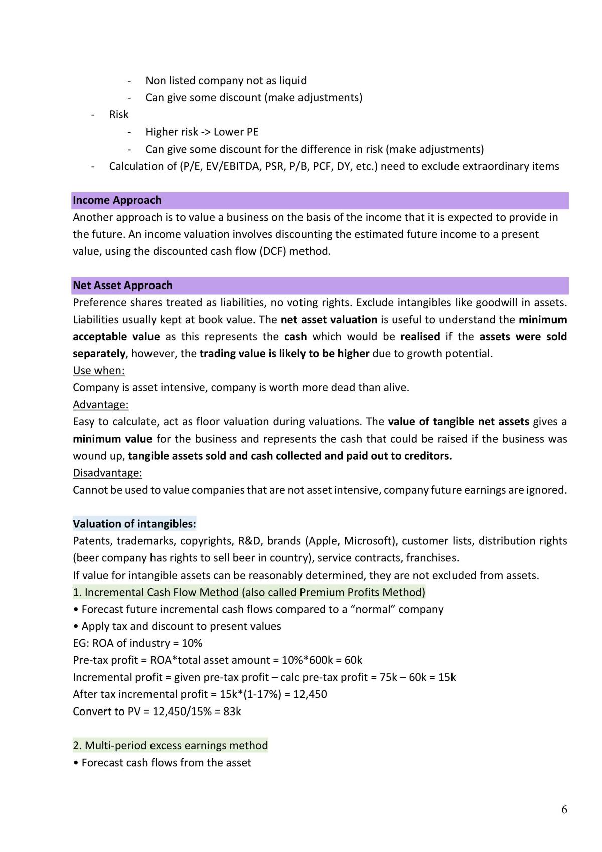 Valuation Notes - Page 6