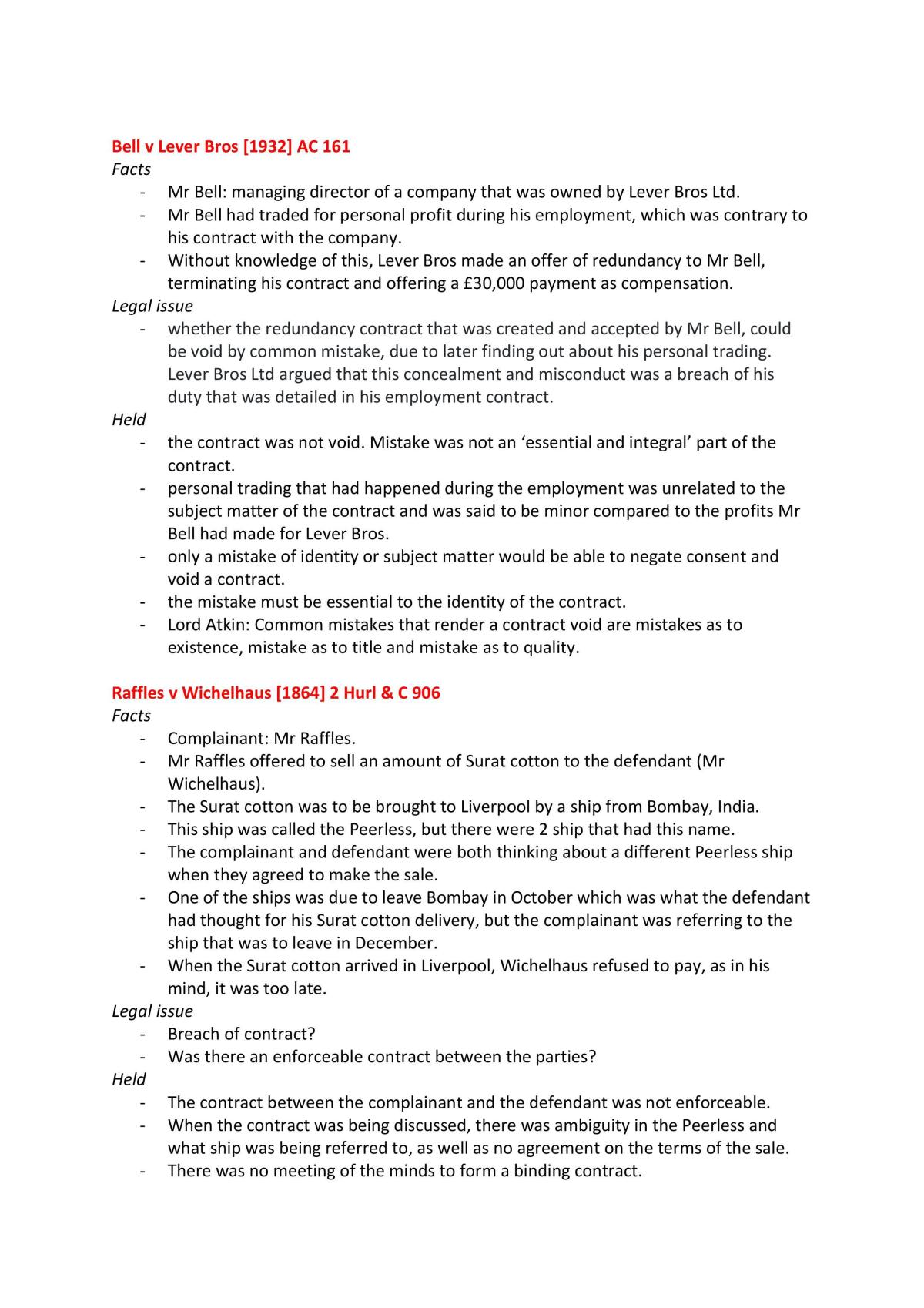 Contract Law 1 complete tutorial notes - Page 46