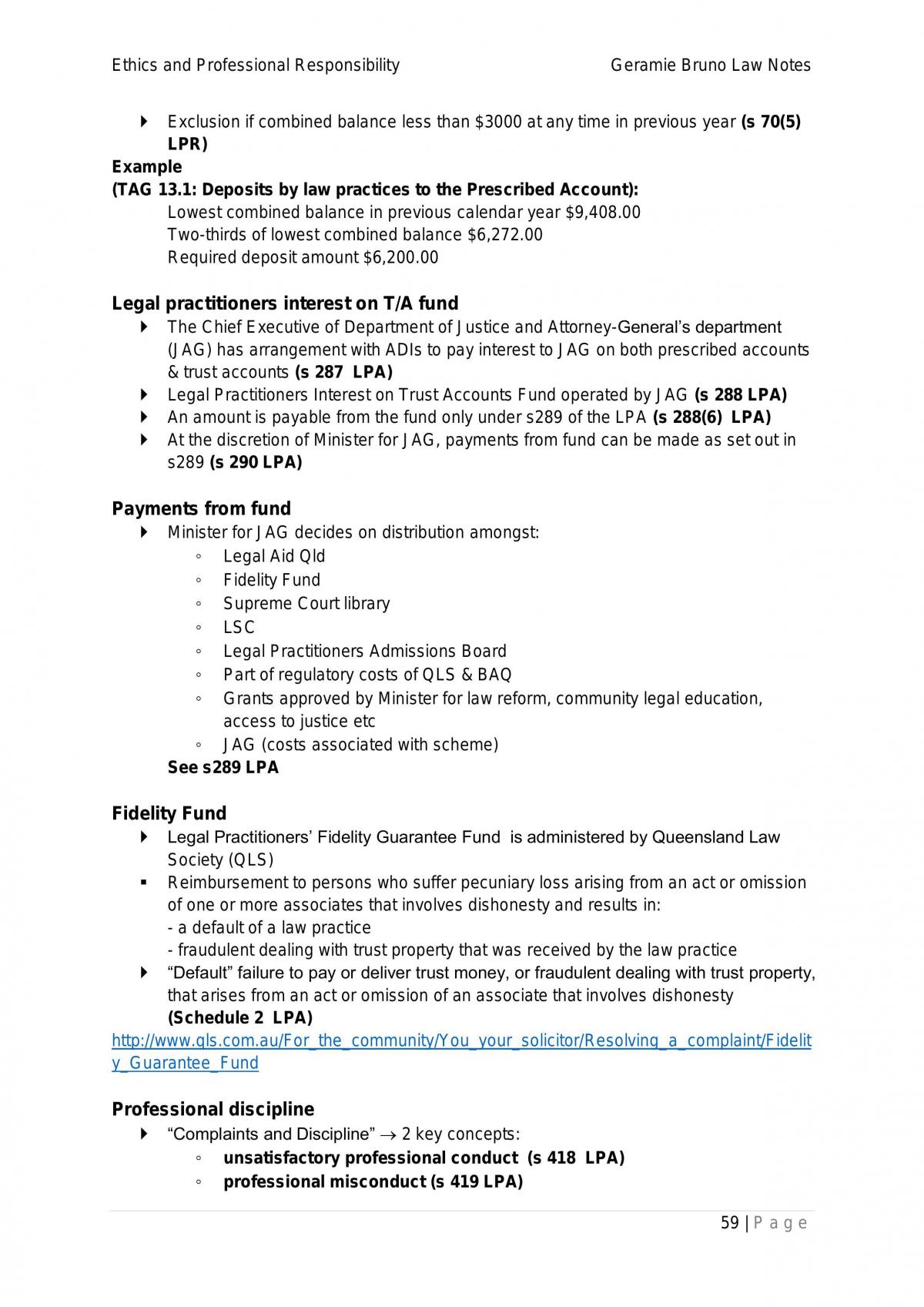 Ethics and Professional Responsibility (LPP) Notes - Page 60