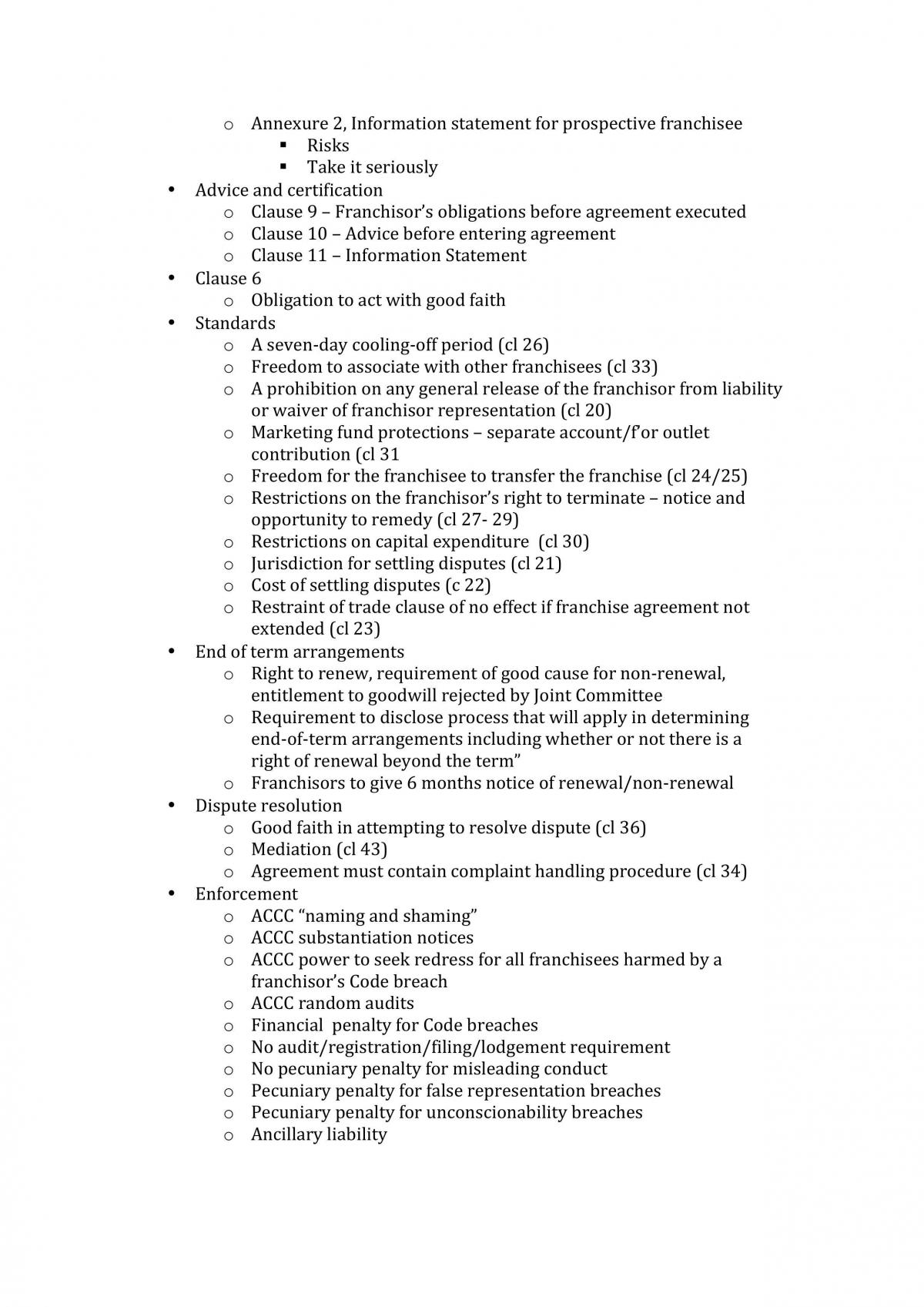 Franchising Finals Notes - Page 14