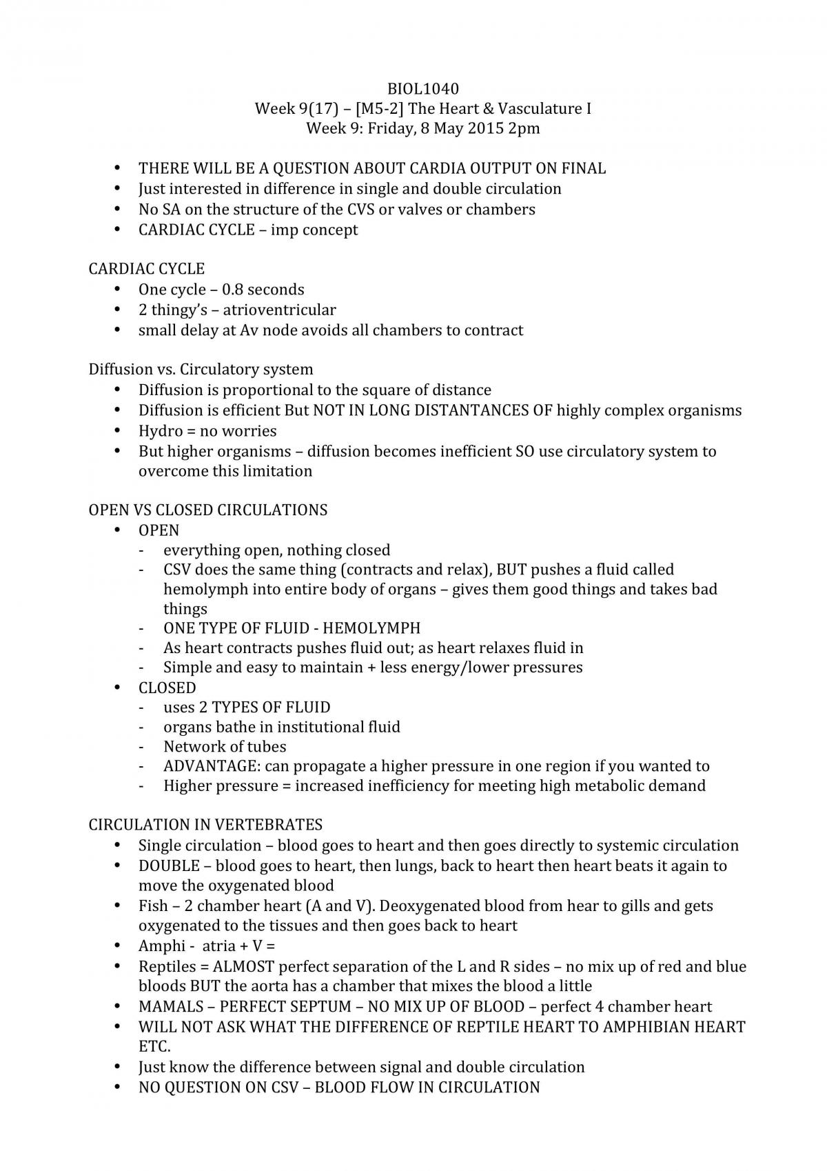 BIOL1040 Cells to Organisms Notes Part II - Page 27
