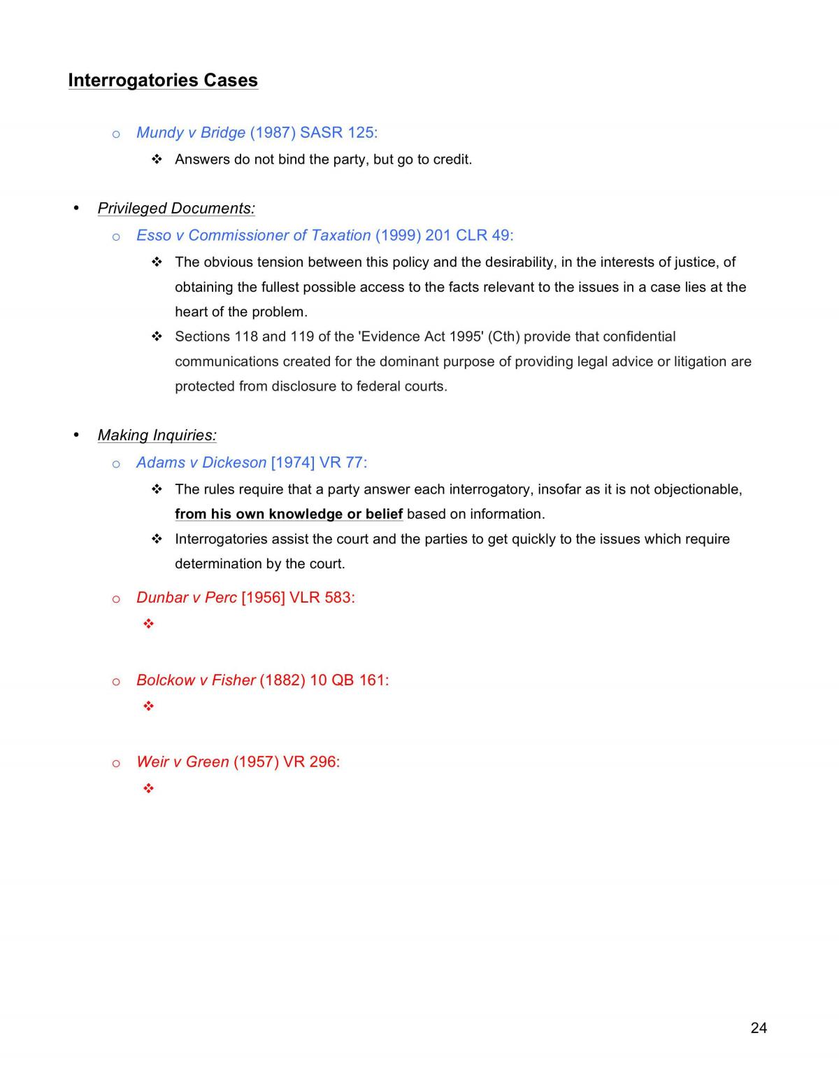 Civil Procedure - Summary Notes - Page 24