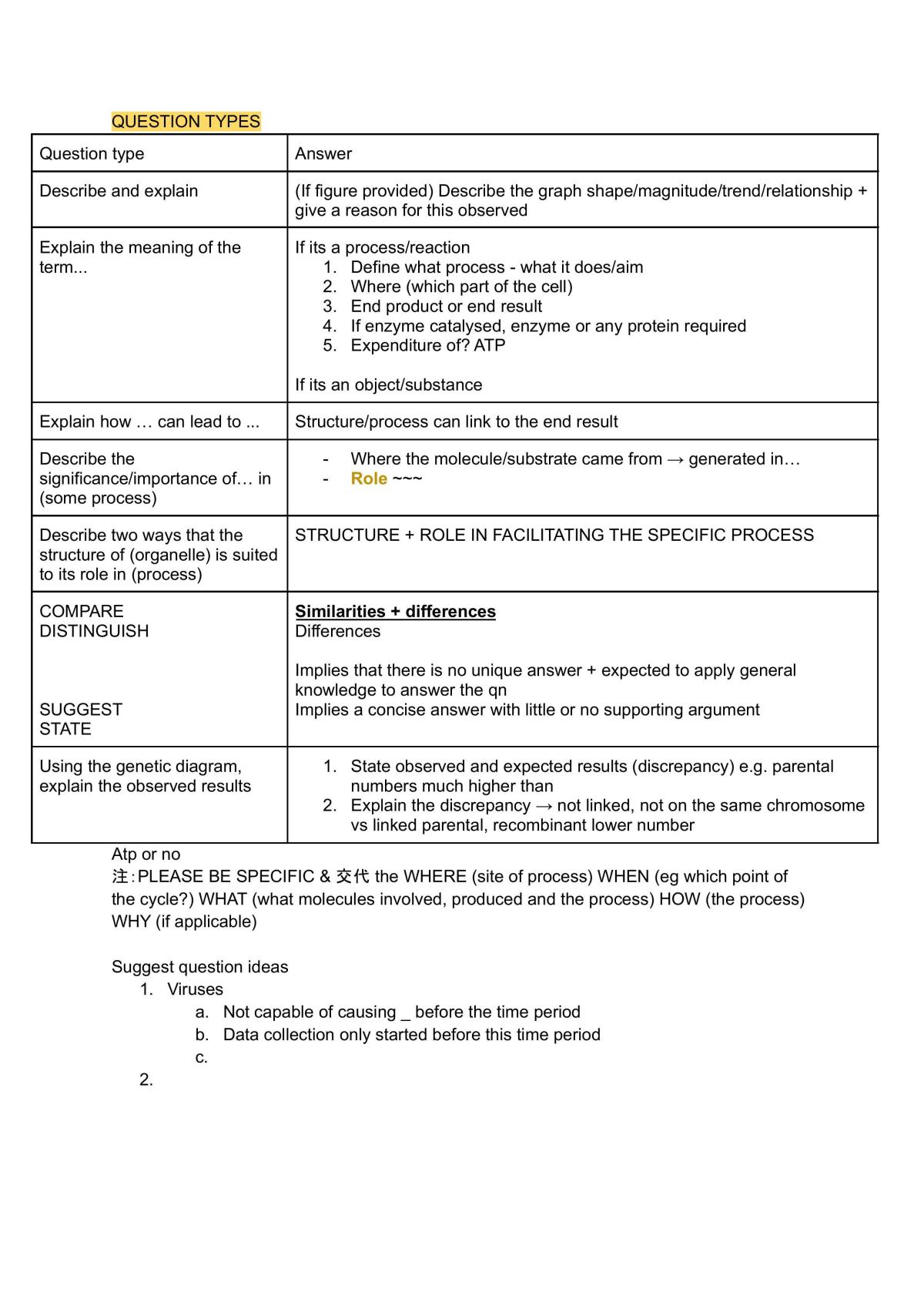 H2 Biology Notes - Page 2