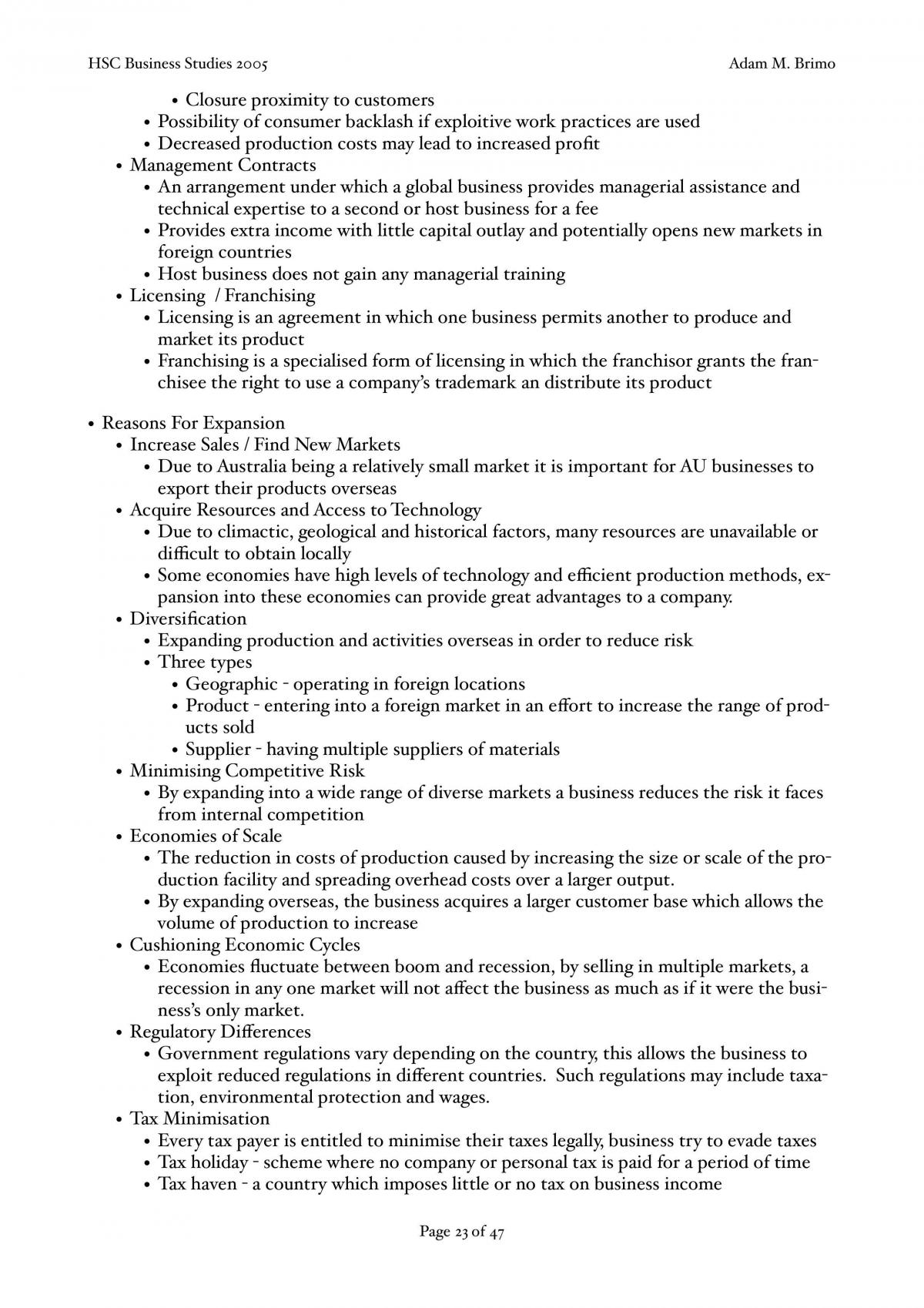 Business Studies Full Notes & Key Terms. - Page 23